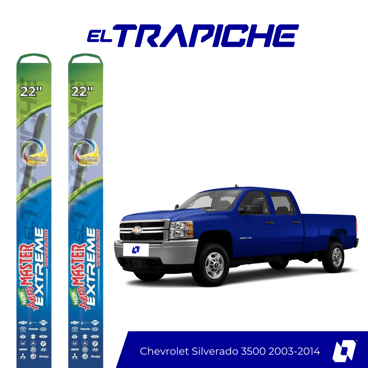 2003 2014 Plumillas Chevrolet Silverado 3500 2003-2014 AeroMaster Extreme – Lujos ...