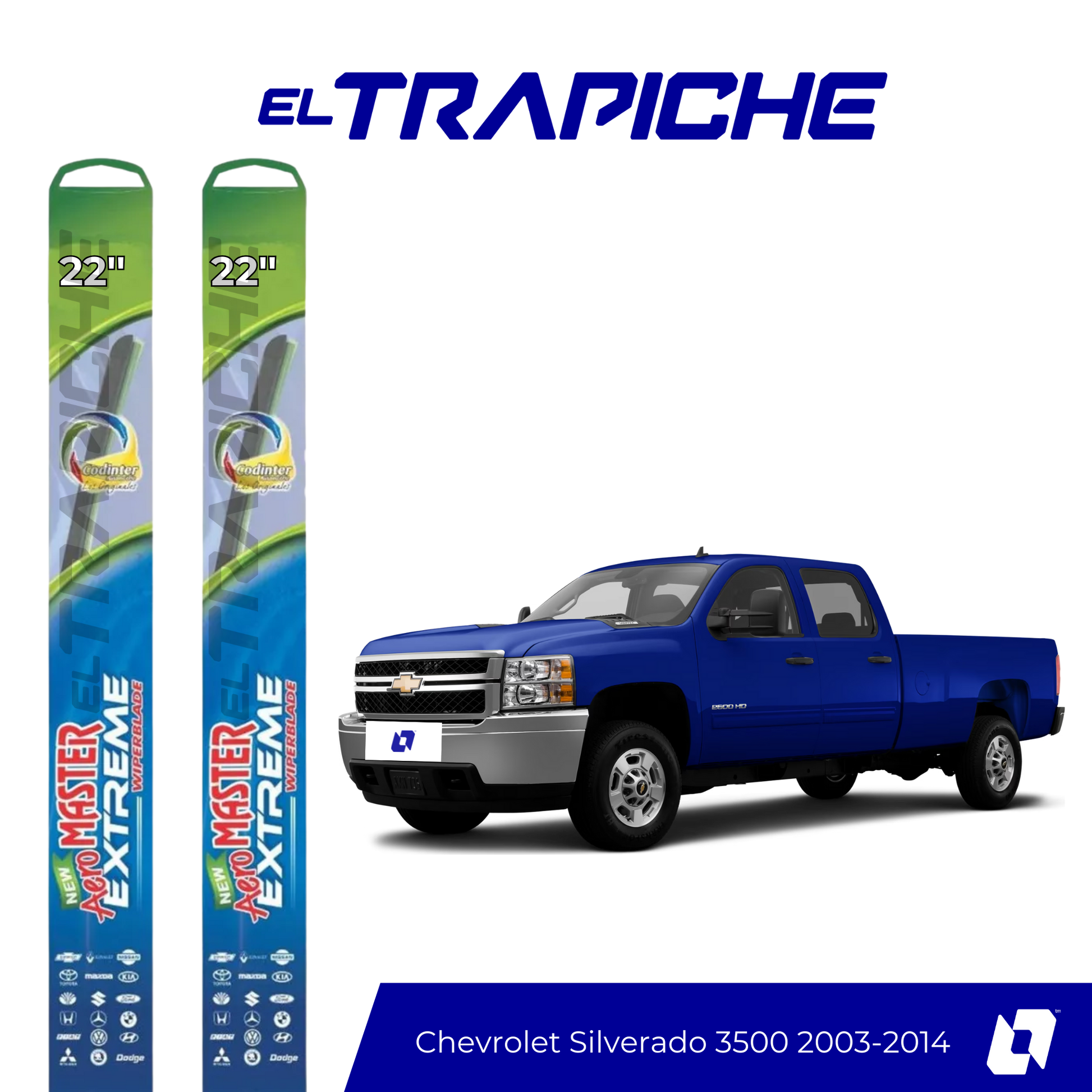 Plumillas Chevrolet Silverado 3500 2003-2014 