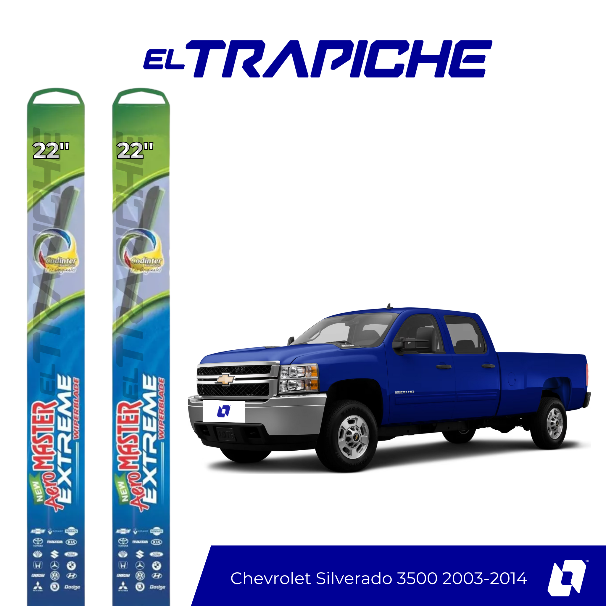 Plumillas Chevrolet Silverado 3500 2003-2014 