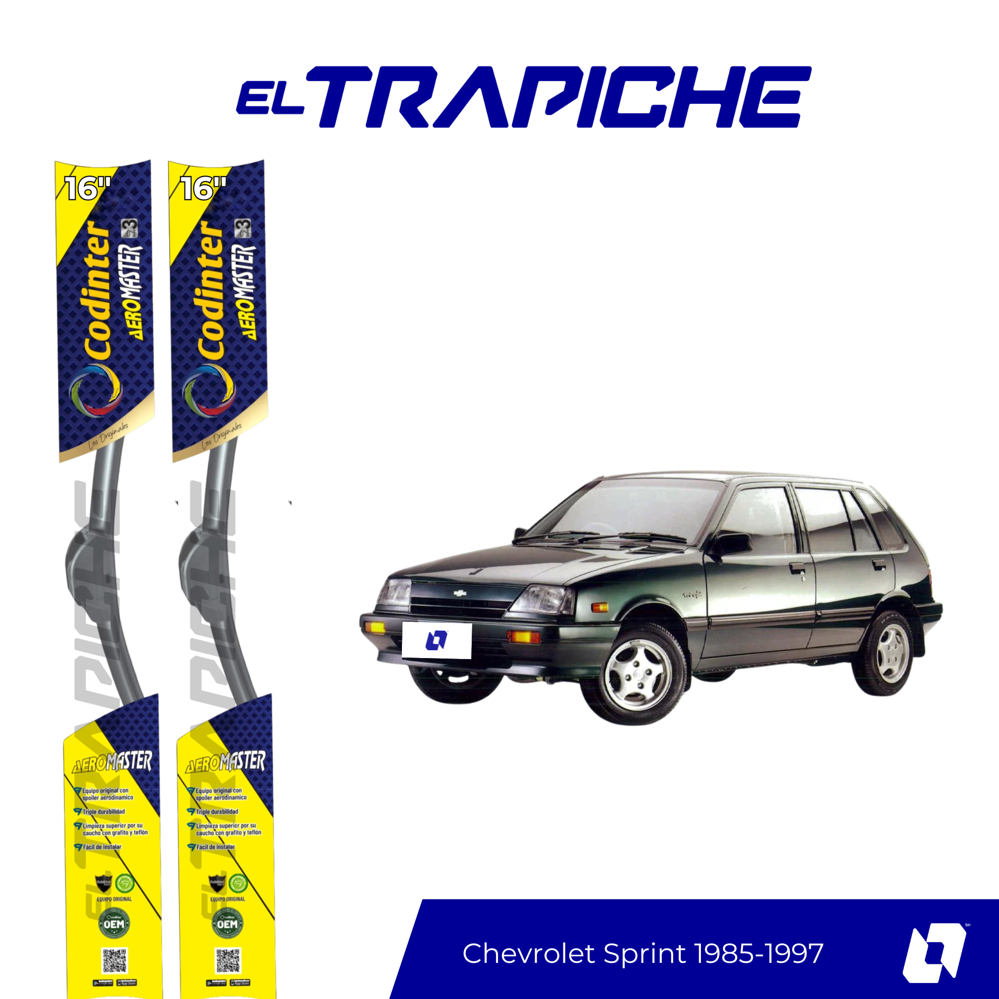 Plumillas Chevrolet Sprint 1985-1997 