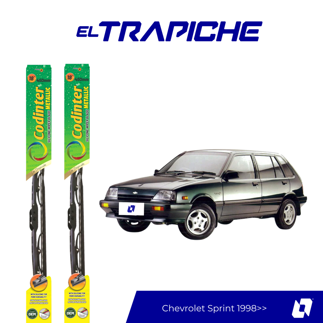 Limpiaparabrisas Chevrolet Sprint 1998 en adelante Metálicas Codinter