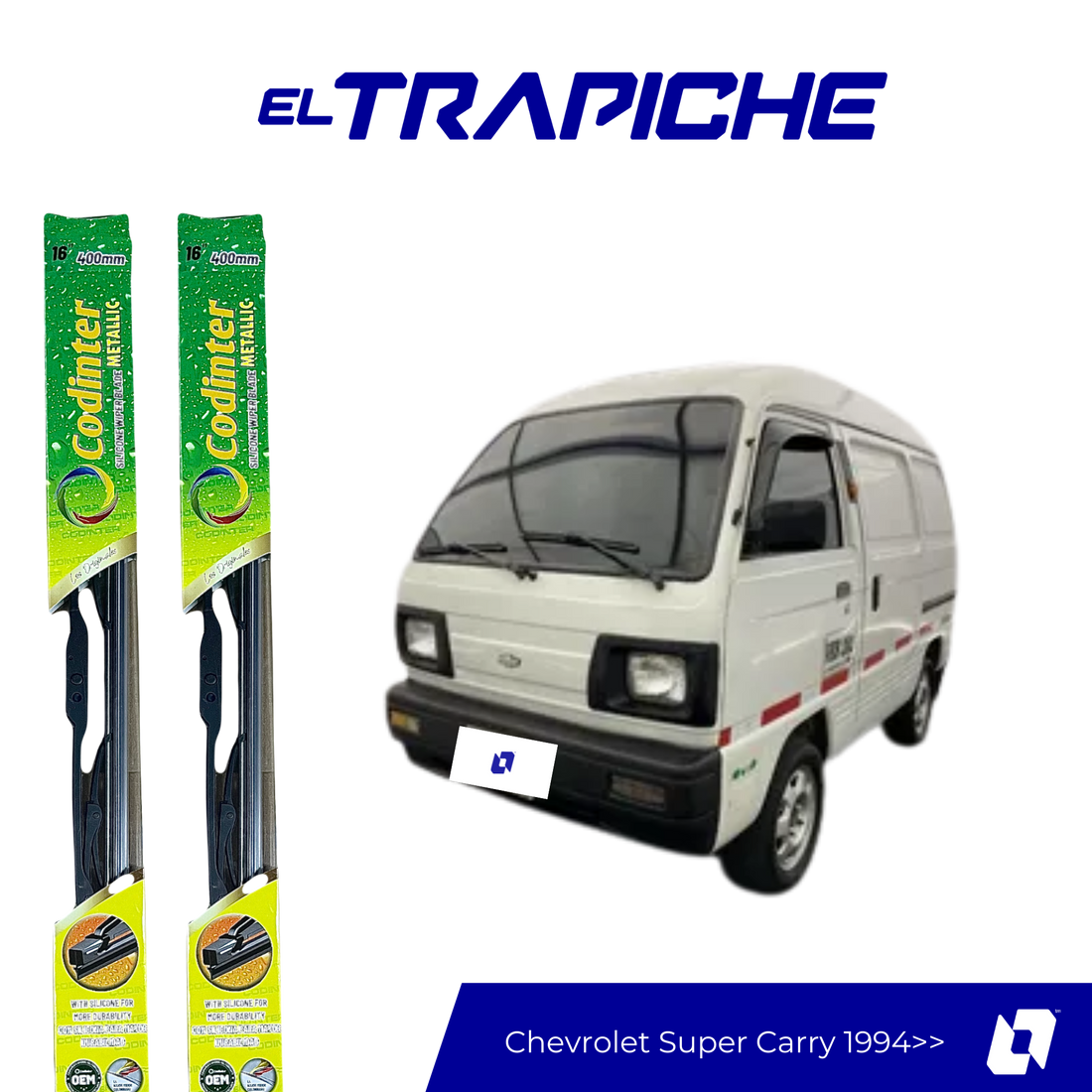 Limpiaparabrisas Chevrolet Super Carry 1994 en adelante Metálicas Codinter