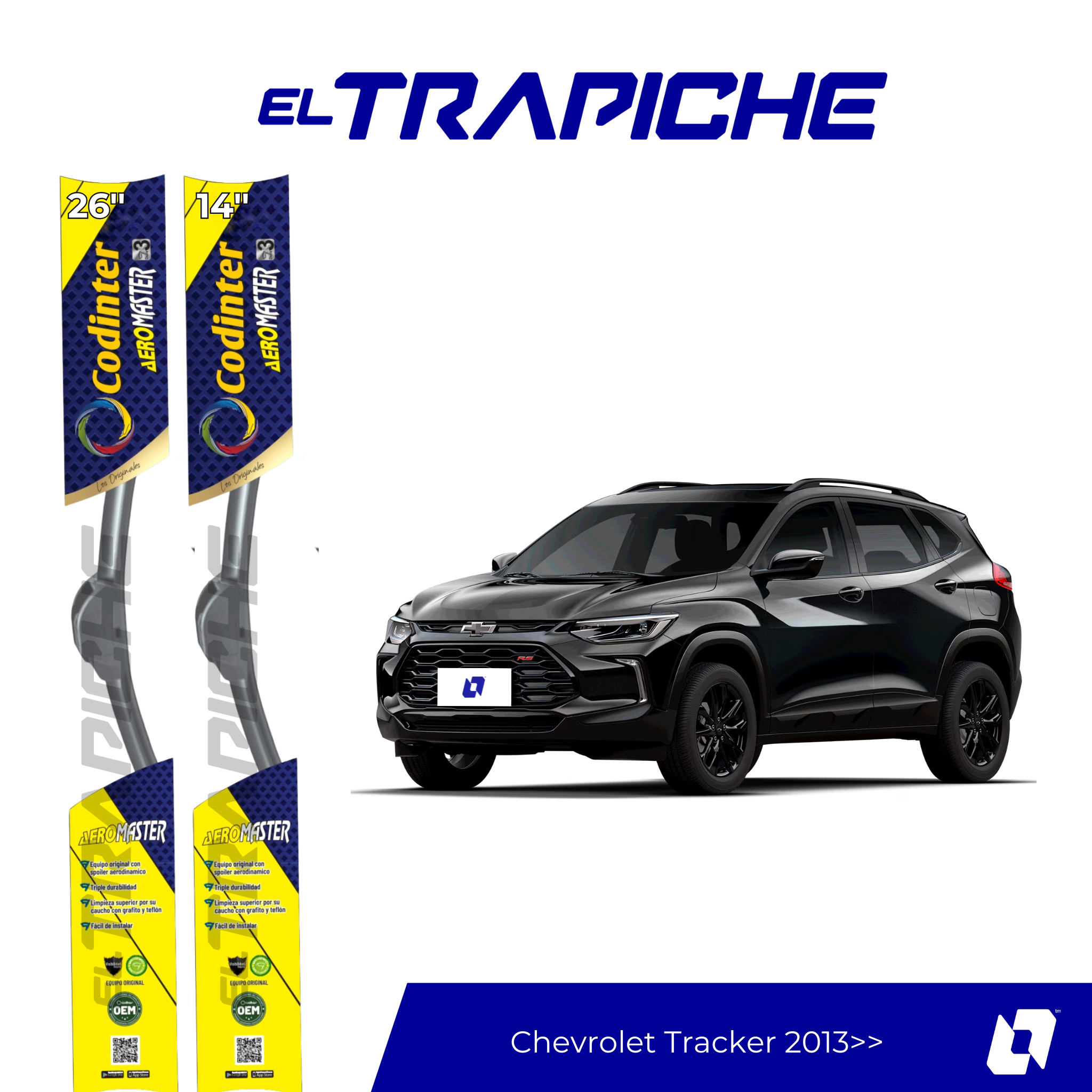 Plumillas Chevrolet Tracker 2013 en adelante