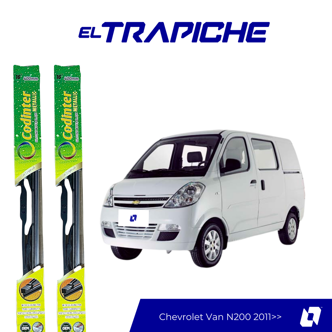 Limpiaparabrisas Chevrolet Van N200 2011 en adelante Metálicas Codinter