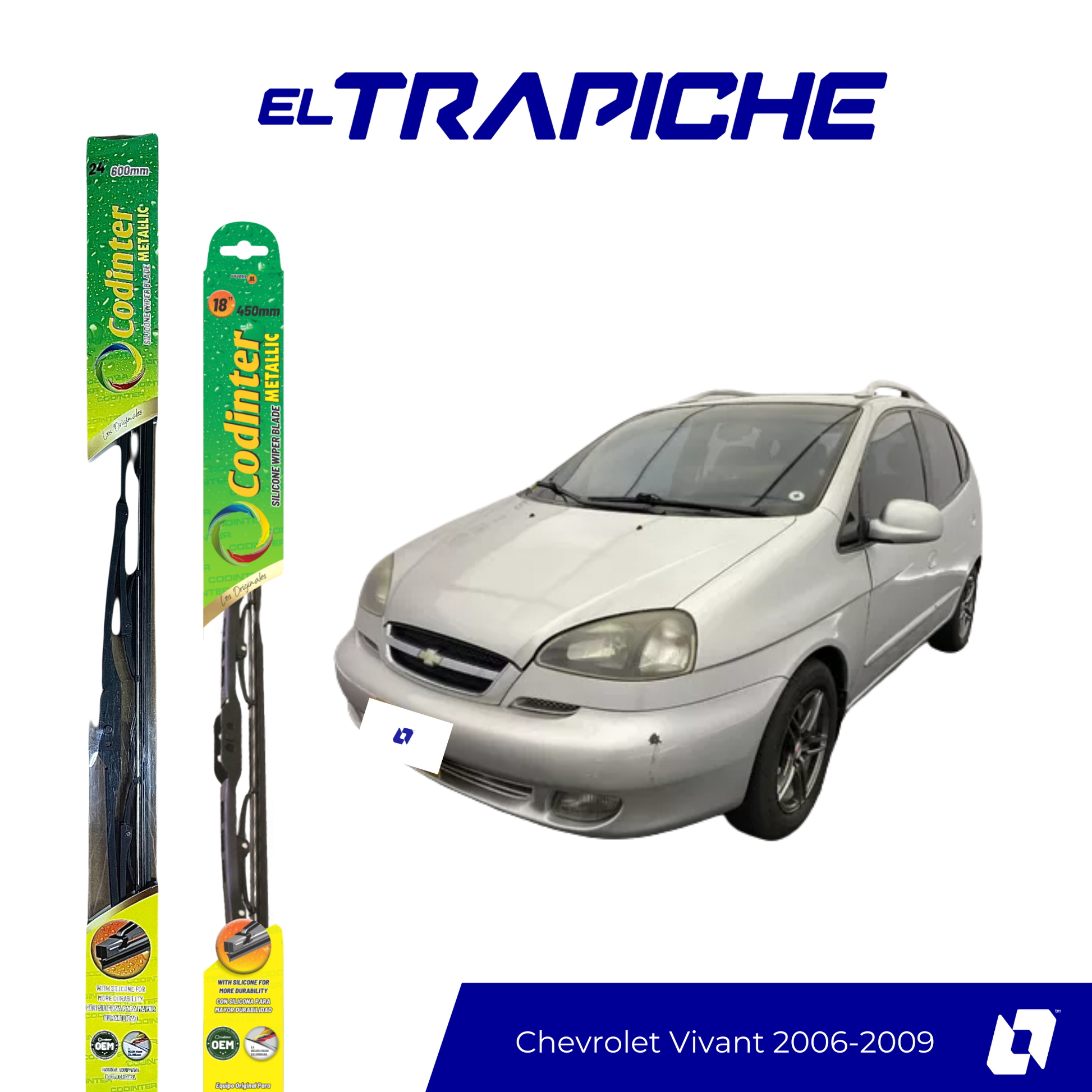 Plumillas Chevrolet Vivant 2006-2009 