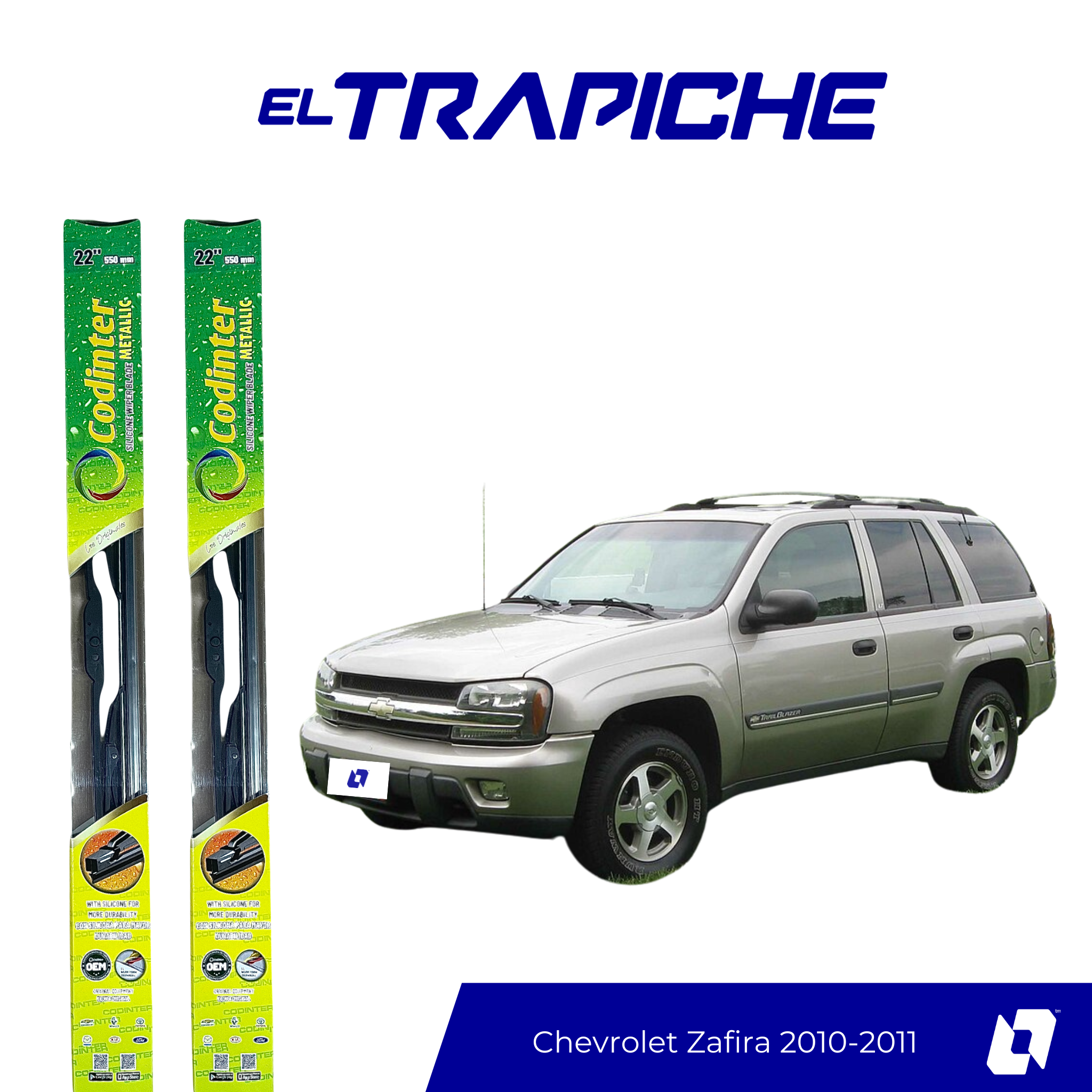 Plumillas Chevrolet Zafira 2010-2011 