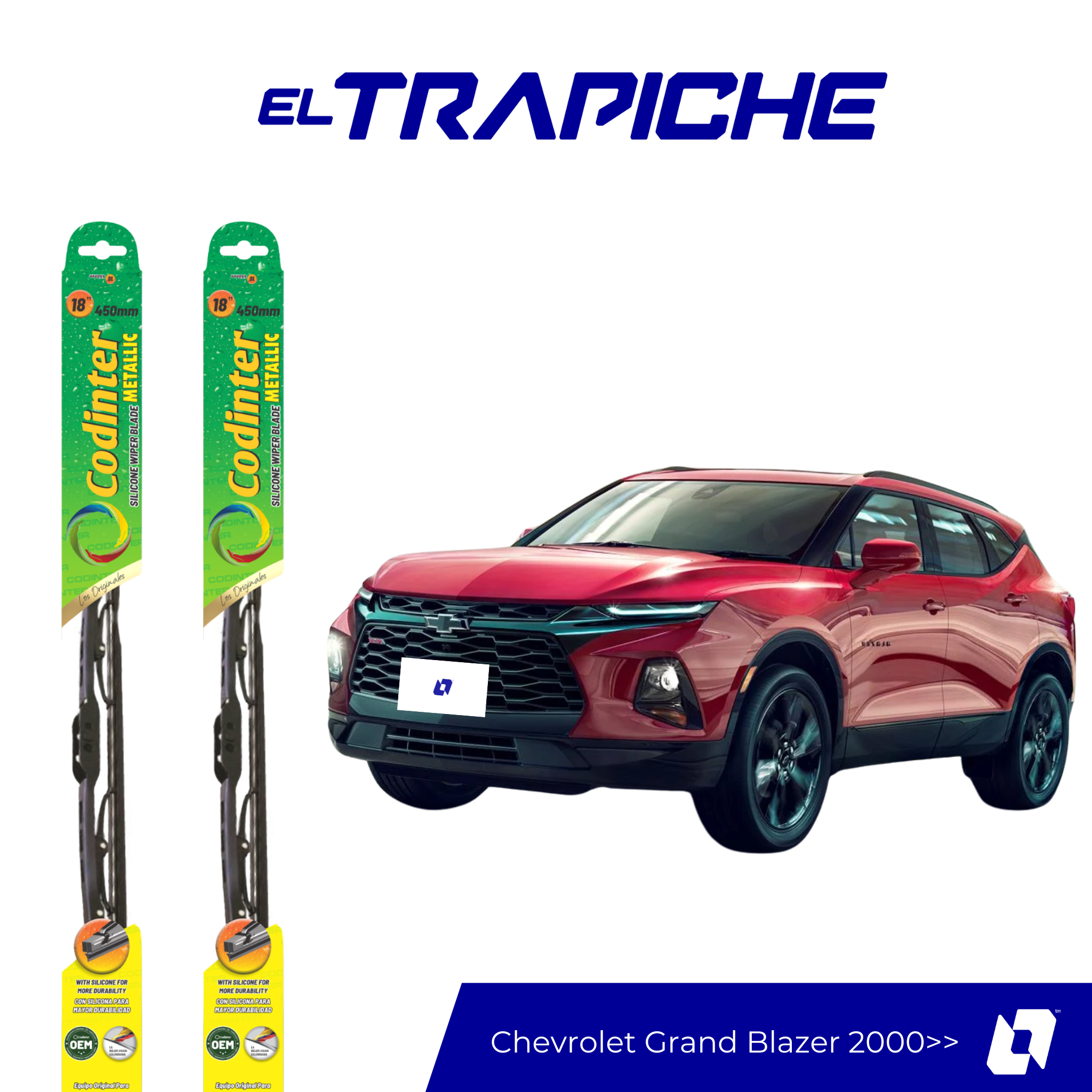 Plumillas de equipamiento Original con estructura de acero inoxidable, paseadores inoxidables, separadores en fibra antivibración, pintura electrostática para intemperie, rieles inoxidables sobre el caucho para su firmeza, caucho con fusión de silicona para proteger y lubricar, liviana, flexible, silenciosa, asienta sobre todas las curvas de los diversos parabrisas, cumple con las normas de calidad exigidas por las fábricas de autos en el mundo. Diseñada para otorgar un excelente barrido claro, silencioso y