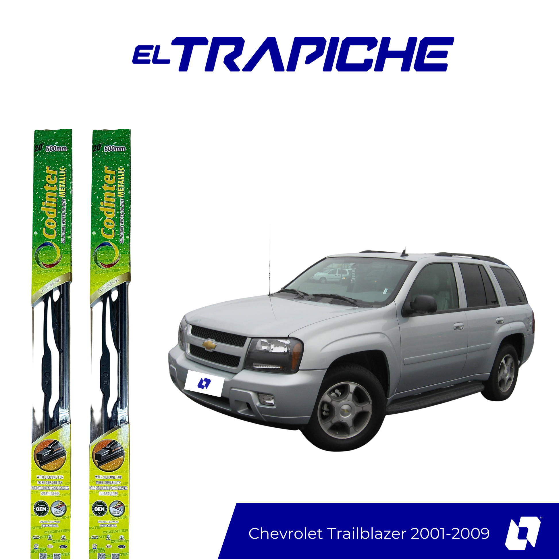 Limpiaparabrisas Trailblazer 2001-2009 Metálicas Codinter
