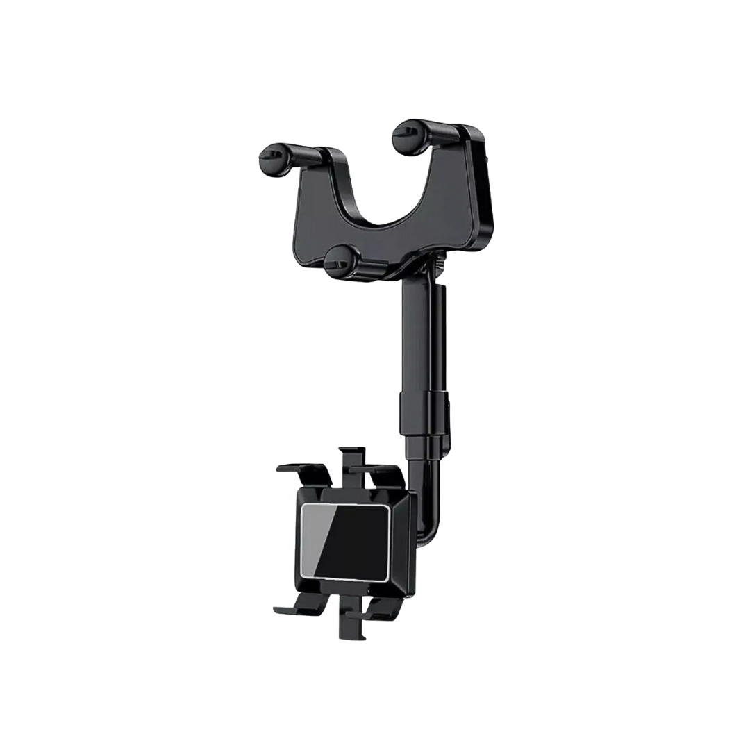 porta celular, soporte para celular, retrovisor, soporte auto, accesorios para carro, manos libres, GPS, soporte espejo retrovisor, conducción segura, base celular carro