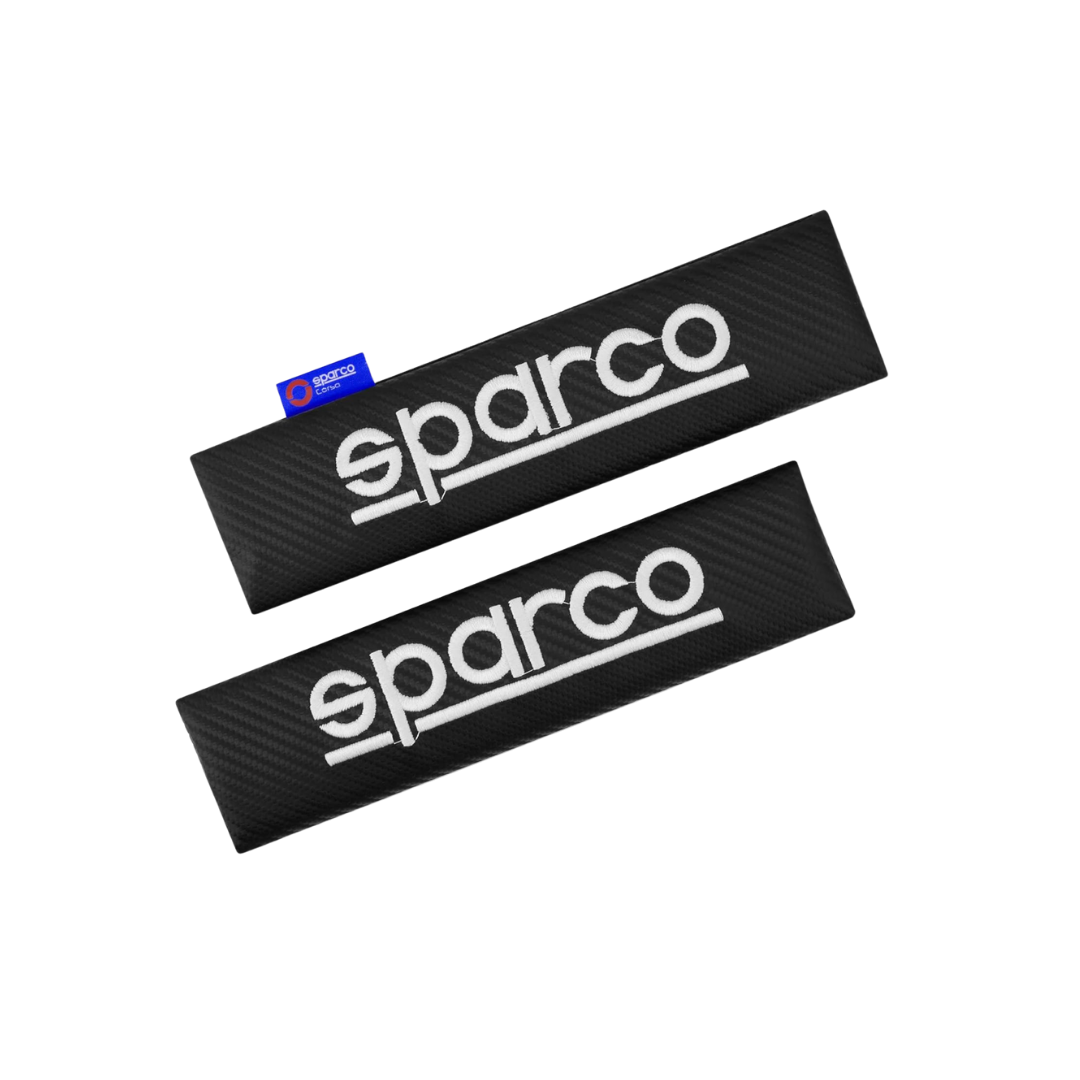  protector cinturón Sparco, accesorios deportivos auto, confort conducción, cinturón acolchado, Sparco original, seguridad y estilo