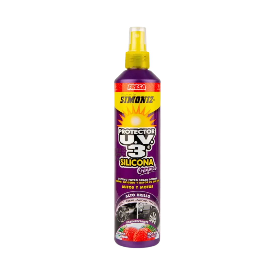 Protector de silicona U.V.3 Simoniz para carro en Medellín, abrillantador y protector contra rayos UV, silicona para carro Simoniz protector UV tablero carroabrillantador interior vehículo silicona U.V.3 Simoniz cuidado interior carro