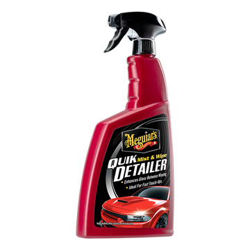 Quik Detailer de Meguiar’s limpia polvo y huellas entre lavadas. Ideal para mantener tu auto brillante al instante y como lubricante para clay bar.