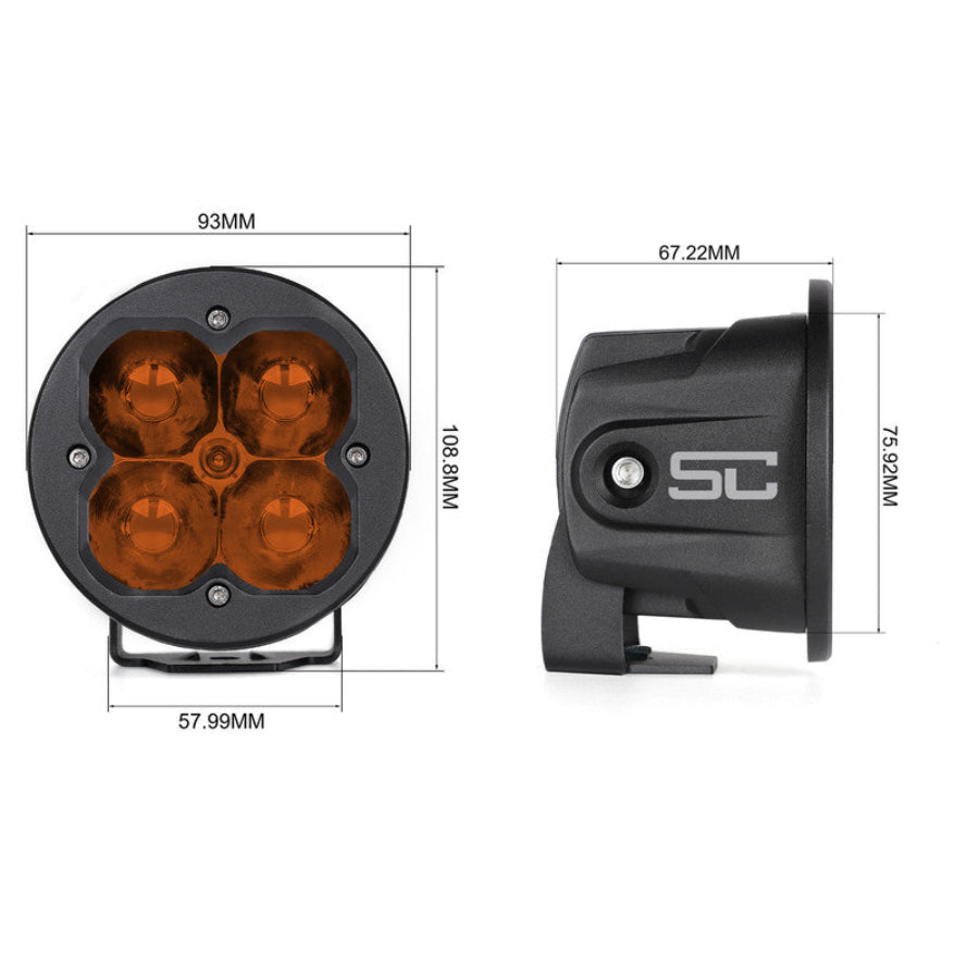 Exploras 4 Led  3 Redonda Amber Spot