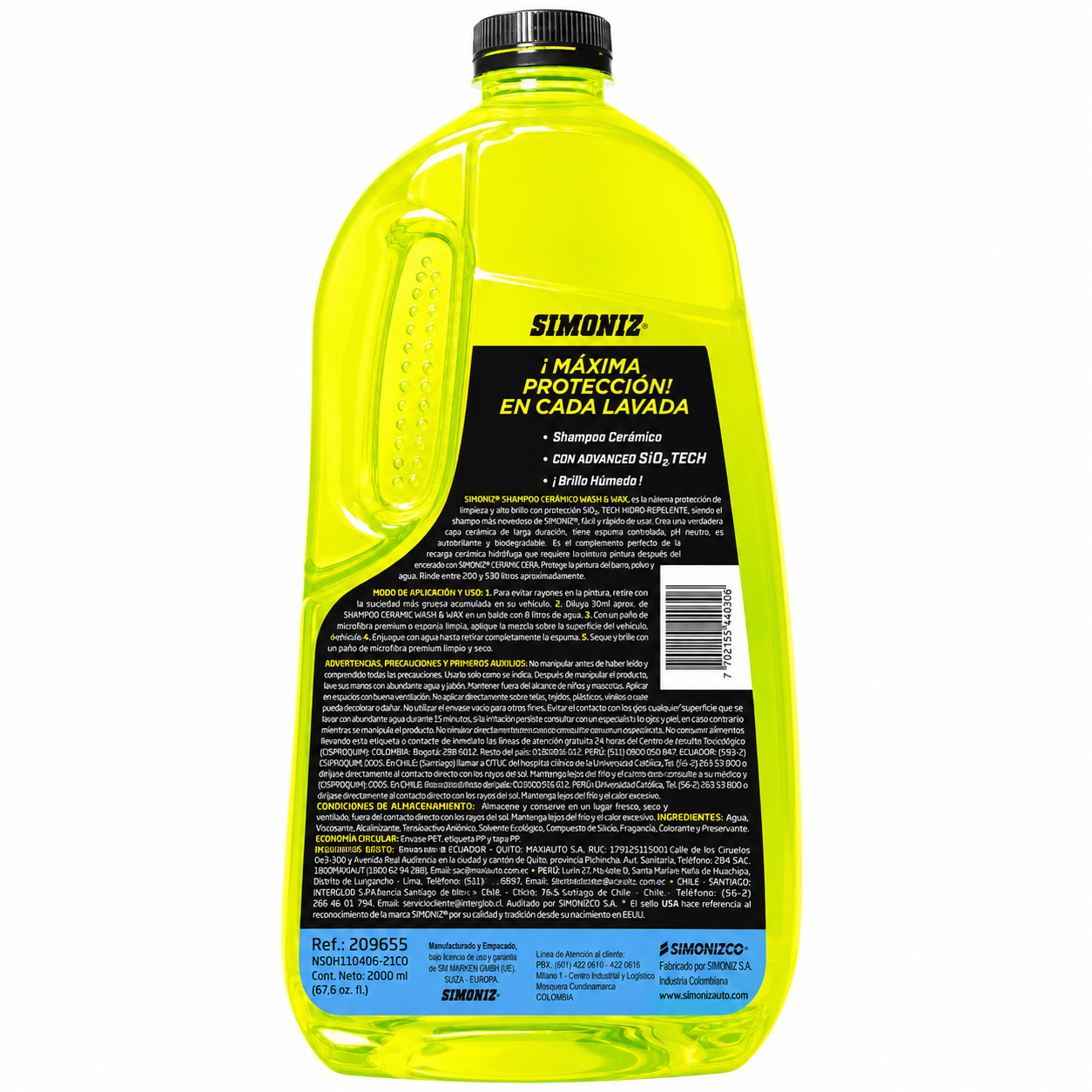 Shampoo Ceramic Wash & Wax Simoniz 2L