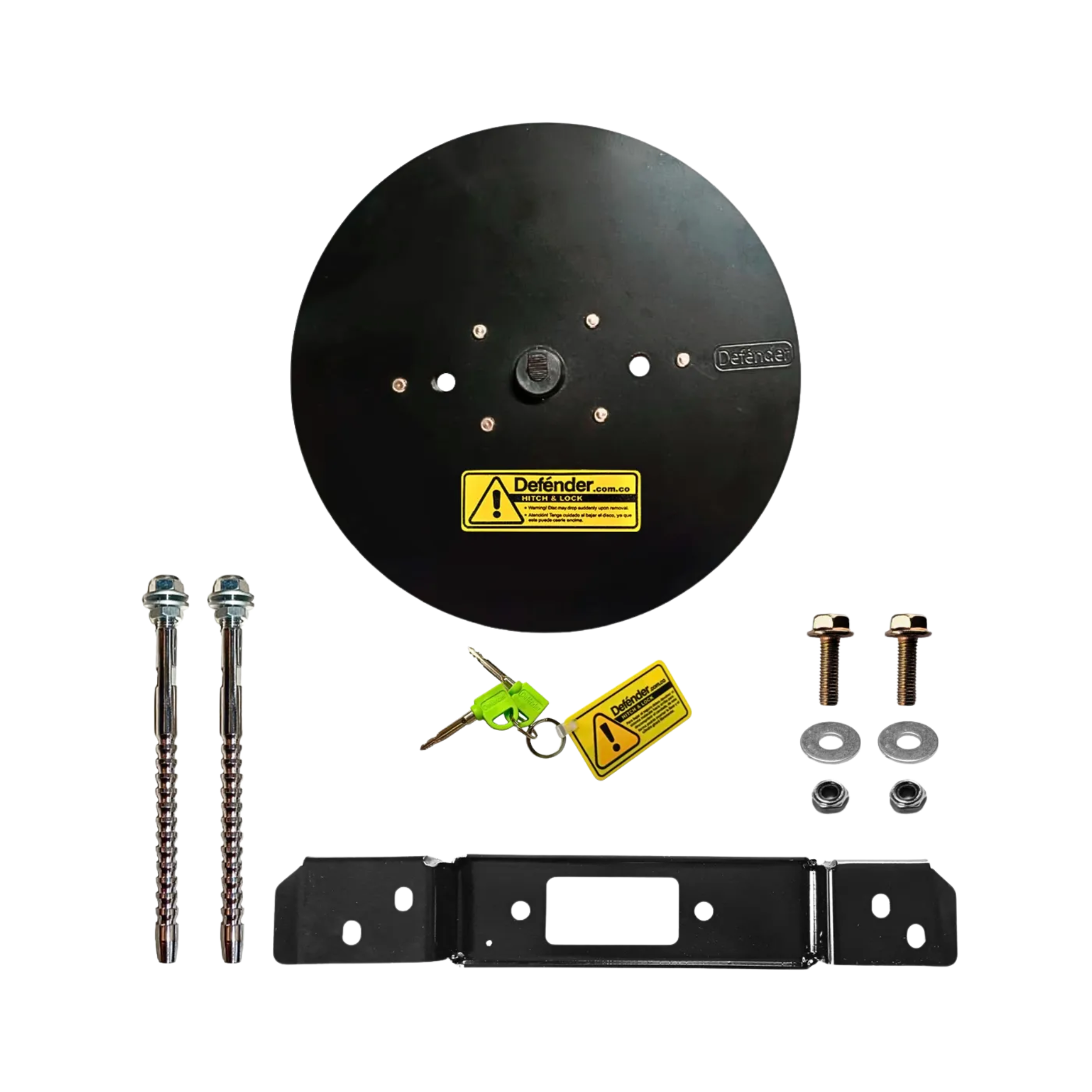 Seguro antirrobo para llanta Prado LC250 Defender. Fácil instalación, sin perforar el vehículo. Acero resistente, máxima protección contra robo.