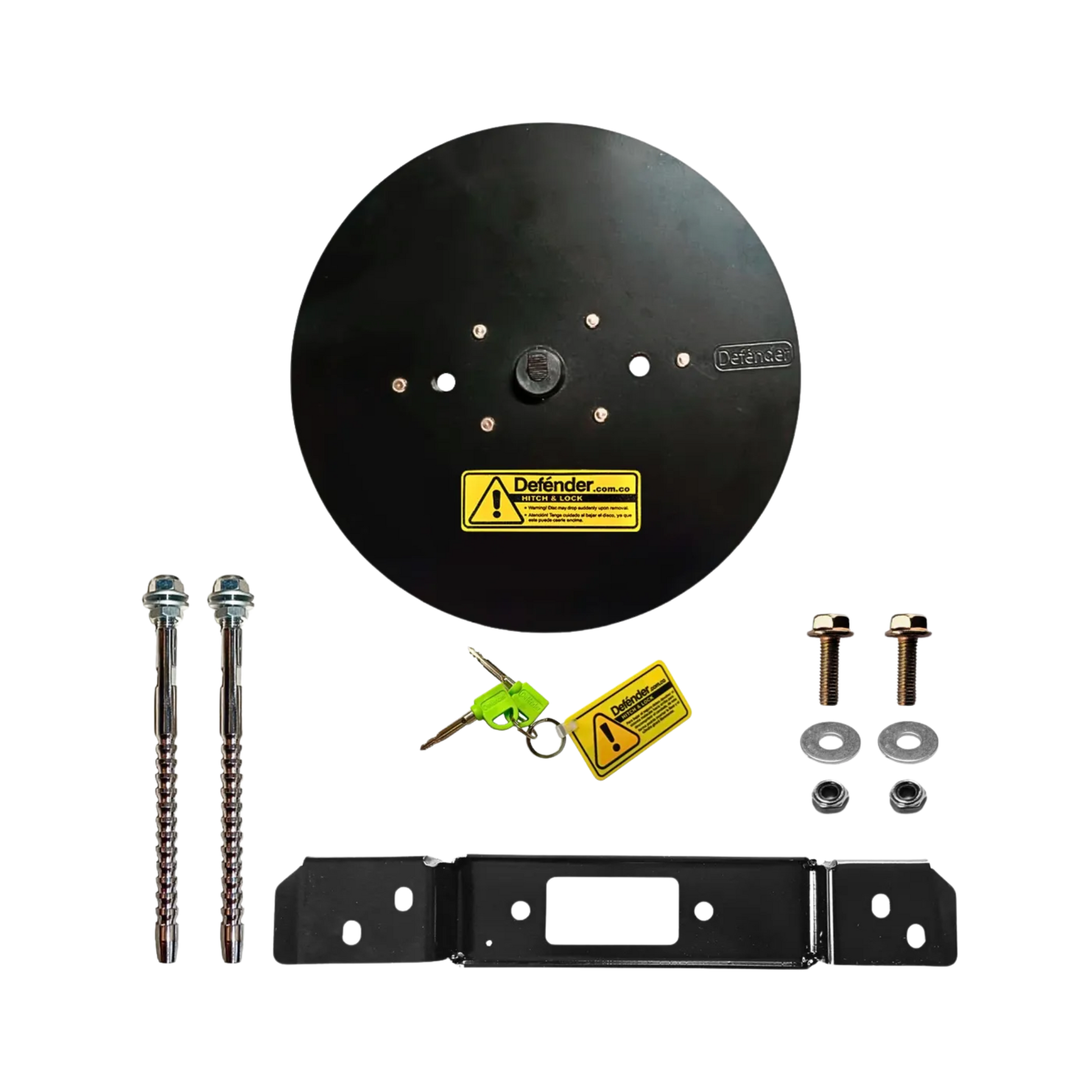 Seguro antirrobo para llanta Prado LC250 Defender. Fácil instalación, sin perforar el vehículo. Acero resistente, máxima protección contra robo.