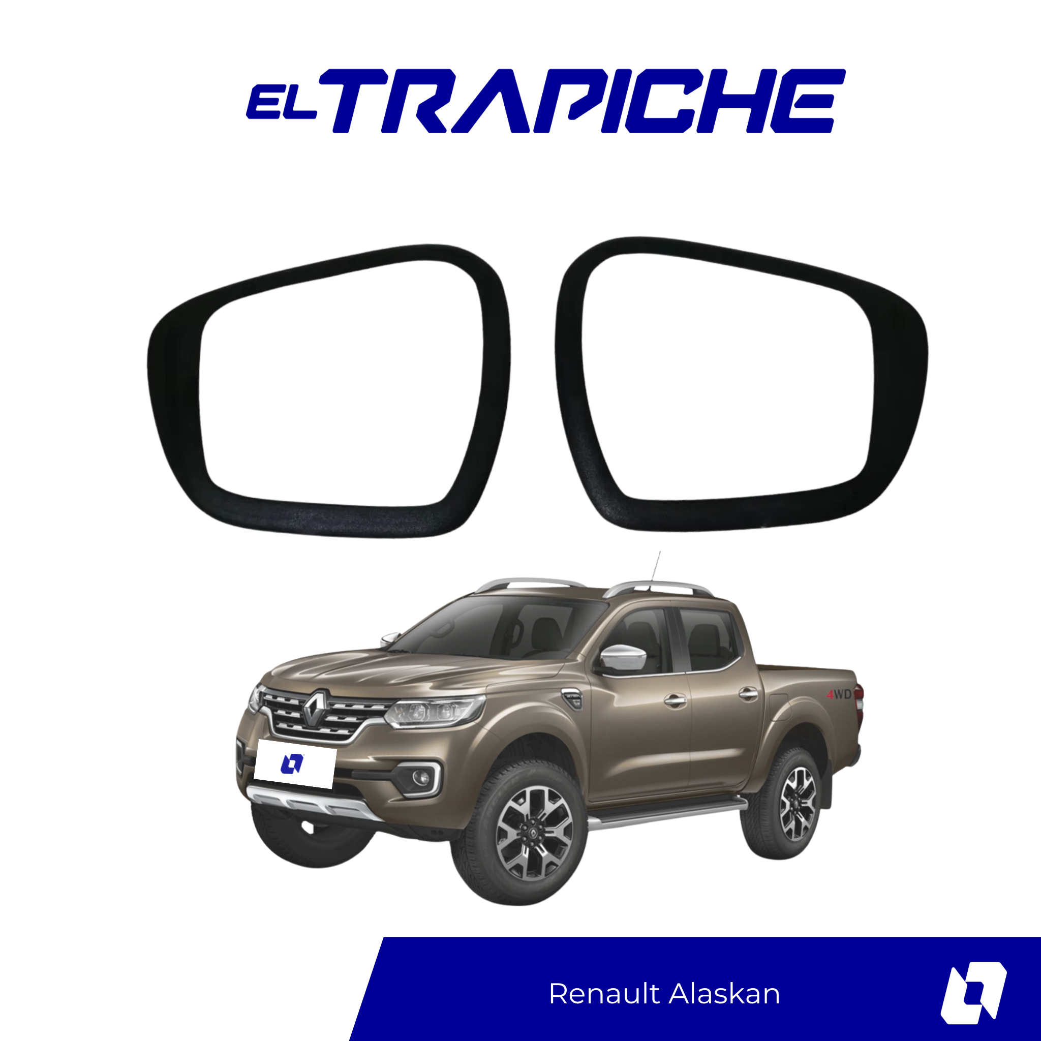 Seguro antirrobo para espejo Renault Alaskan . Protege tus retrovisores con sistema de bloqueo fácil de instalar y compatible con modelos originales.