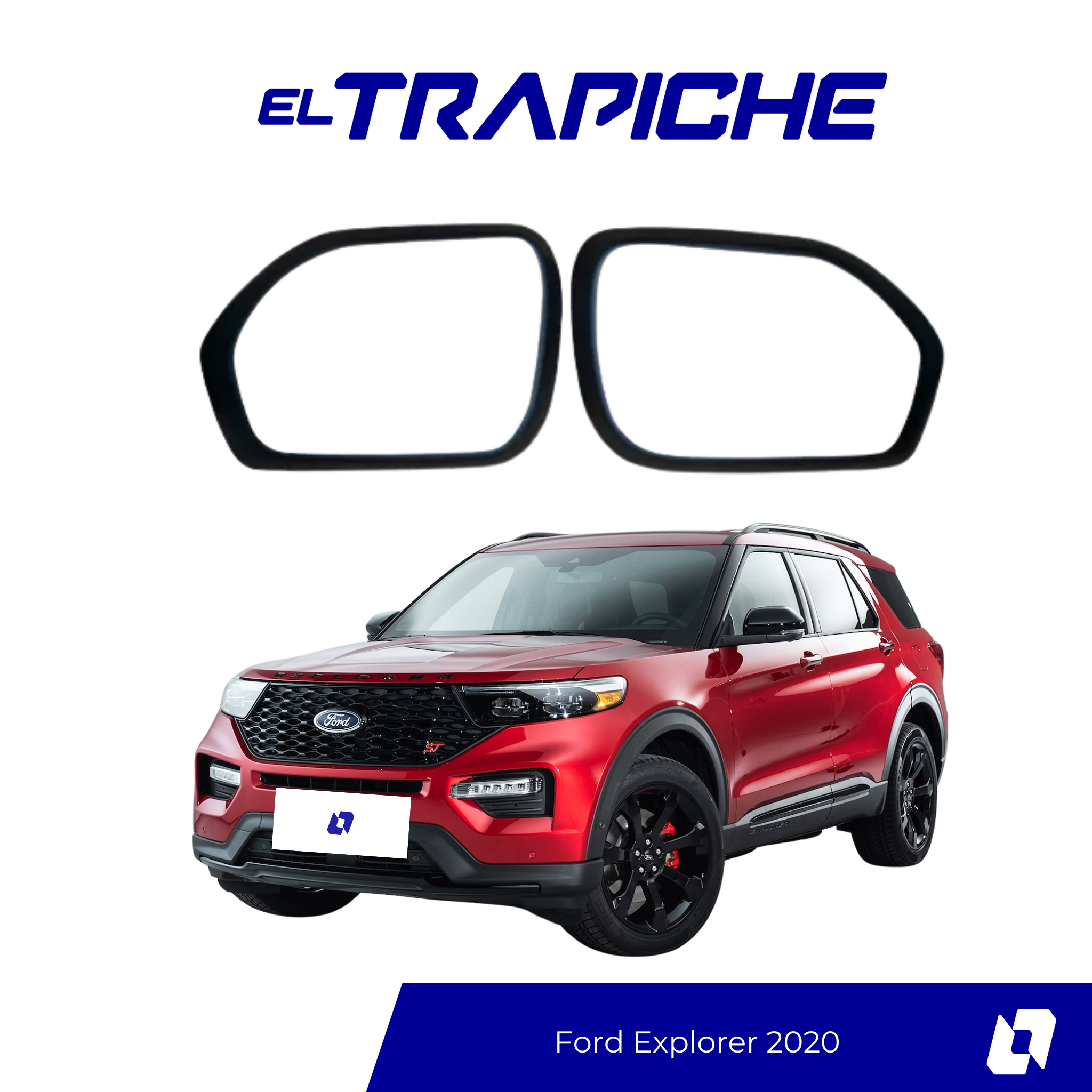 Seguro antirrobo para espejos Ford Explorer 2020. Ajuste perfecto, instalación rápida y protección confiable contra robos de retrovisores.