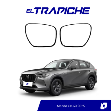 Seguros metálicos para espejos Mazda CX-60 2025. Protección antirrobo resistente y de fácil instalación. Seguridad sin afectar la estética del vehículo.