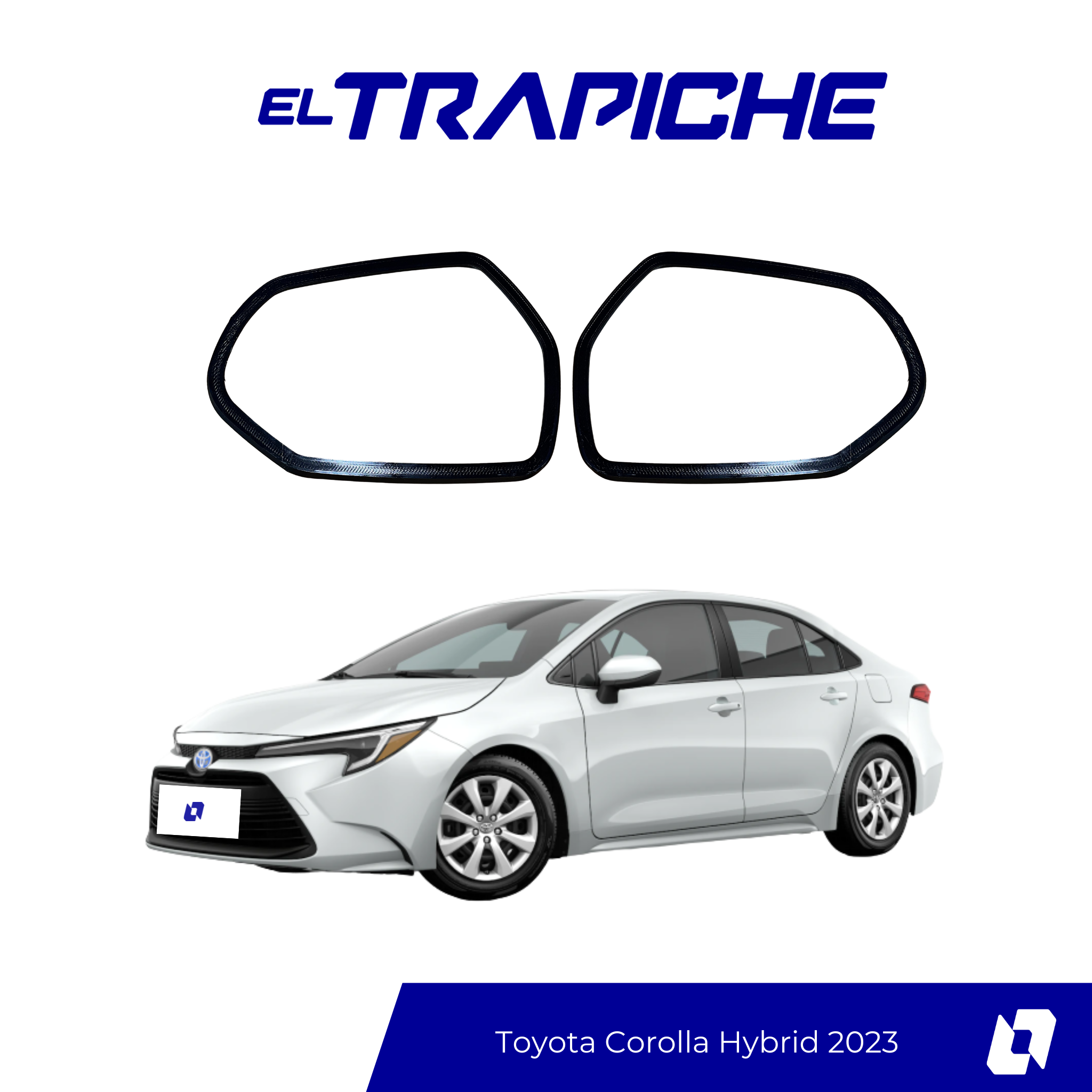 Seguro antirrobo para espejos Toyota Corolla Hybrid 2023. Protección discreta y eficaz contra robos, fácil instalación y ajuste perfecto.