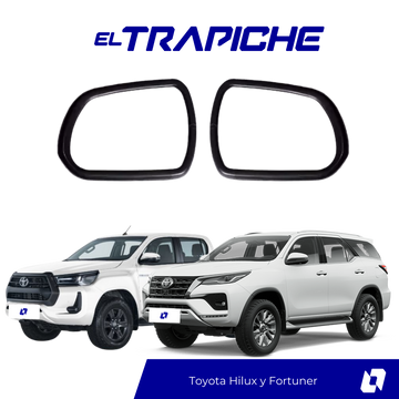 Seguro de espejos para Hilux y Fortuner modelo nuevo. Protección antirrobo, fácil instalación y ajuste perfecto para mayor seguridad y tranquilidad.