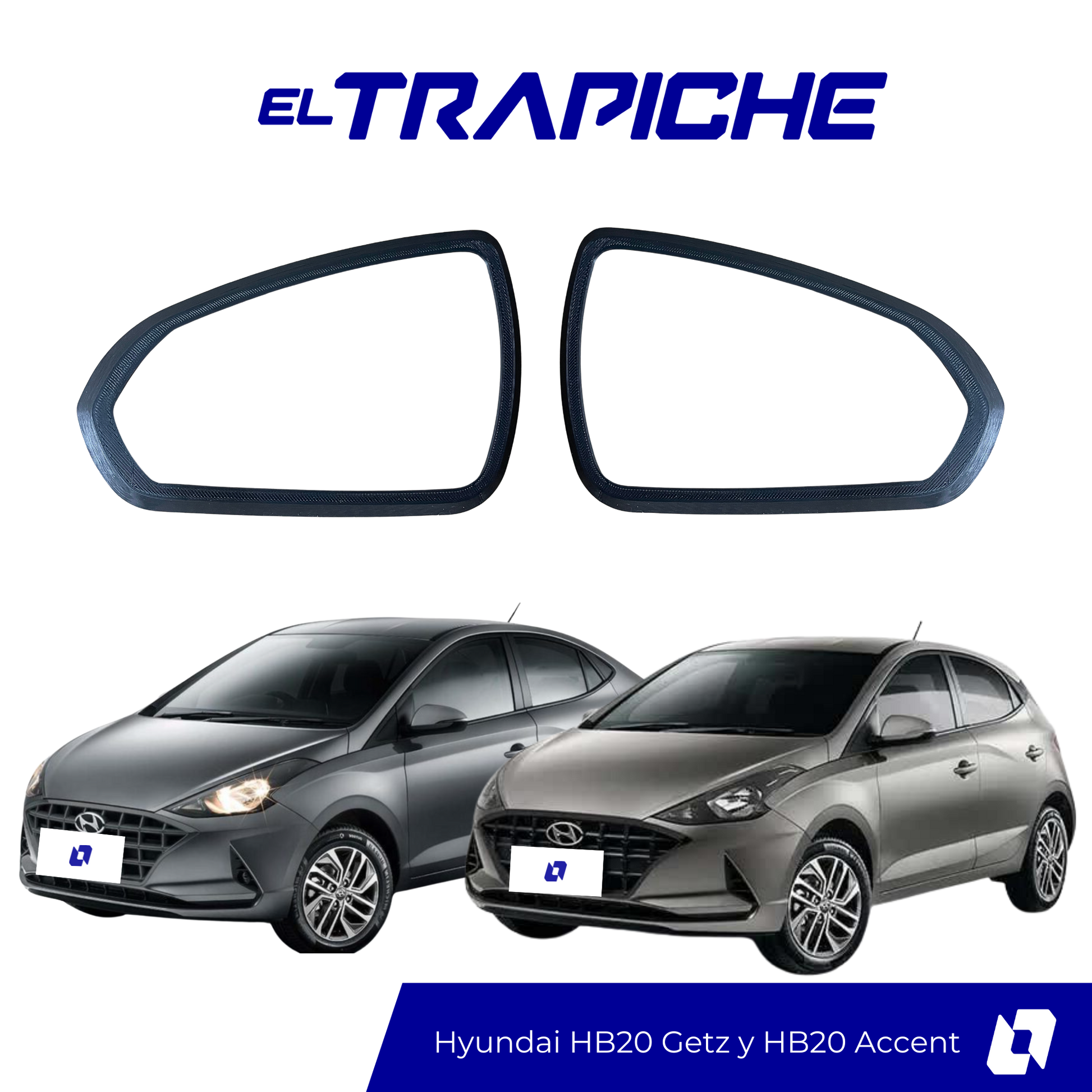 Seguros de espejos antirrobo para Hyundai HB20, Getz y HB20 Accent. Fáciles de instalar, discretos y efectivos. Protección garantizada para tus retrovisores.
