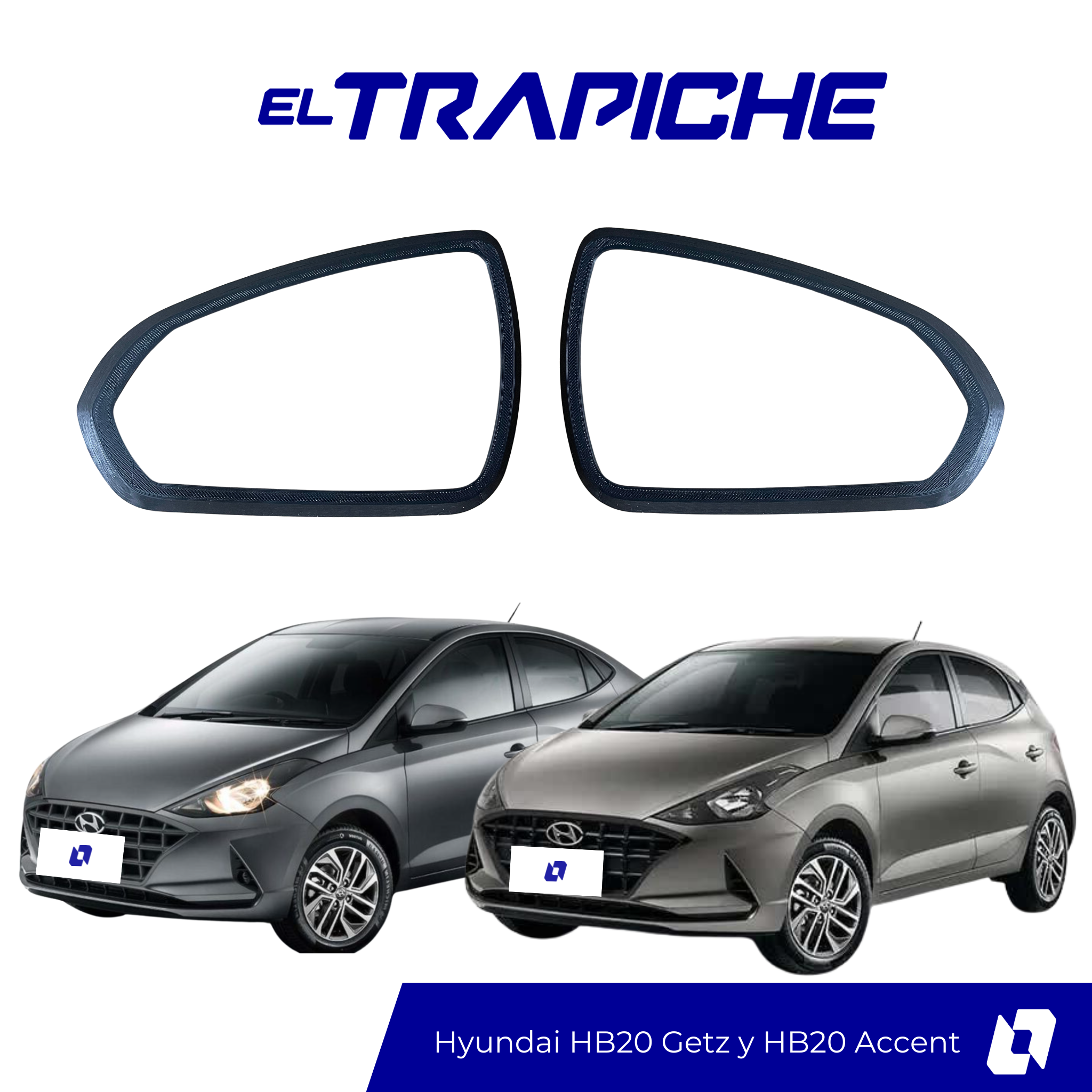 Seguros de espejos antirrobo para Hyundai HB20, Getz y HB20 Accent. Fáciles de instalar, discretos y efectivos. Protección garantizada para tus retrovisores.
