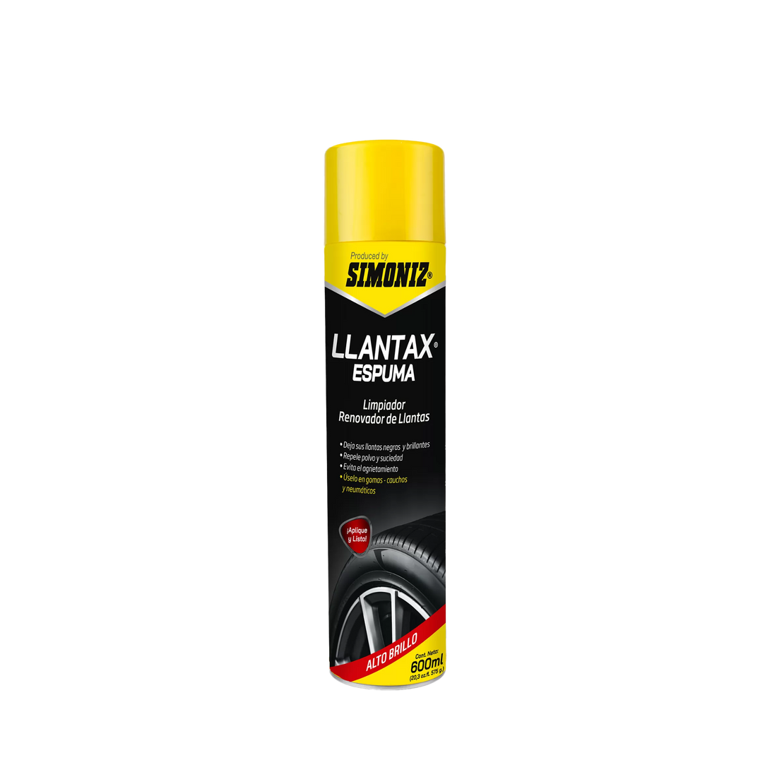 Espuma Simoniz Llantax para limpiar y dar brillo a llantas de carro en Medellín,limpiador de llantas Simoniz
espuma para llantas carro abrillantador de llantas Simoniz Llantax espuma limpieza llantas carro