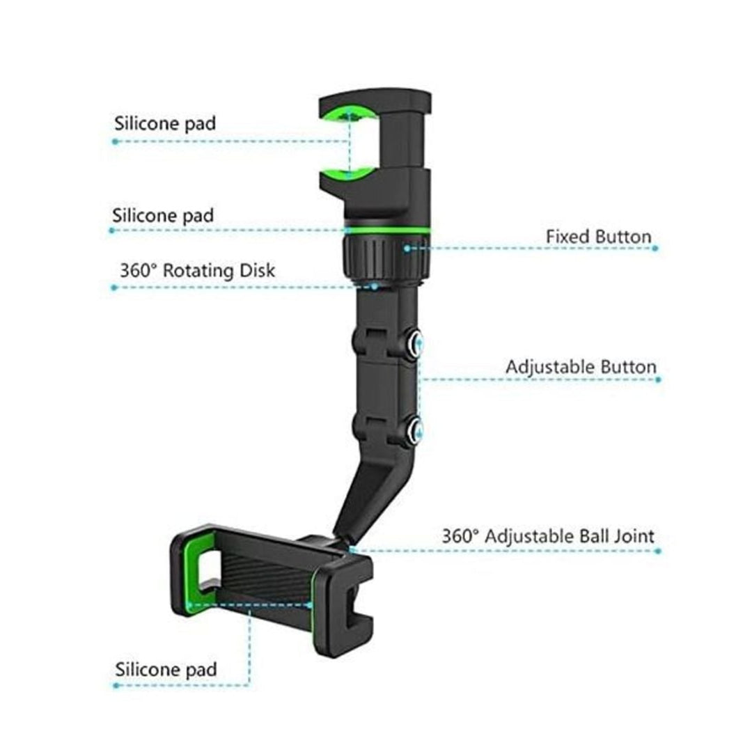 porta celular espejo retrovisor, soporte celular carro, soporte retrovisor universal, soporte giratorio 360, accesorio para carro, soporte manos libres, soporte móvil retrovisor, porta celular universal auto, soporte para gps carro, soporte para conducción segura, soporte teléfono auto
