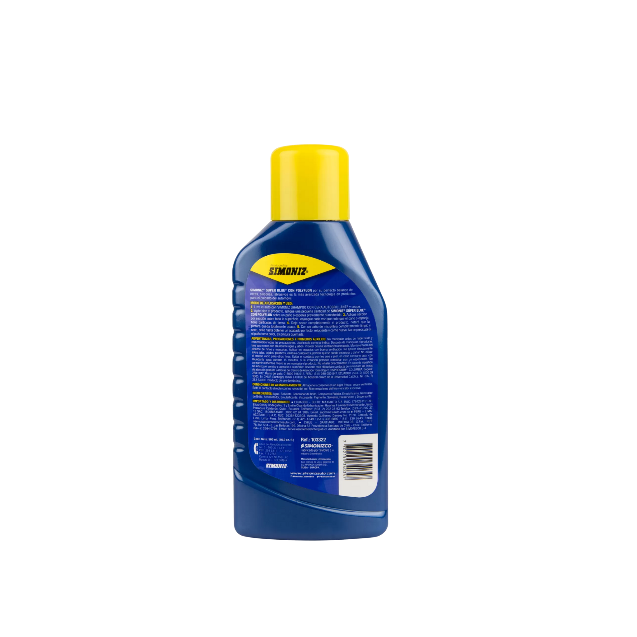 Cera Super Blue Polyflon Simoniz para carro en Medellín, protección y brillo intenso para pintura automotriz, Super Blue Polyflon Simoniz cera Simoniz carro cera protectora automotriiz brillo intenso carro protección pintura vehículo productos detailing Colombia
cera líquida carro polish automotriz Simoniz