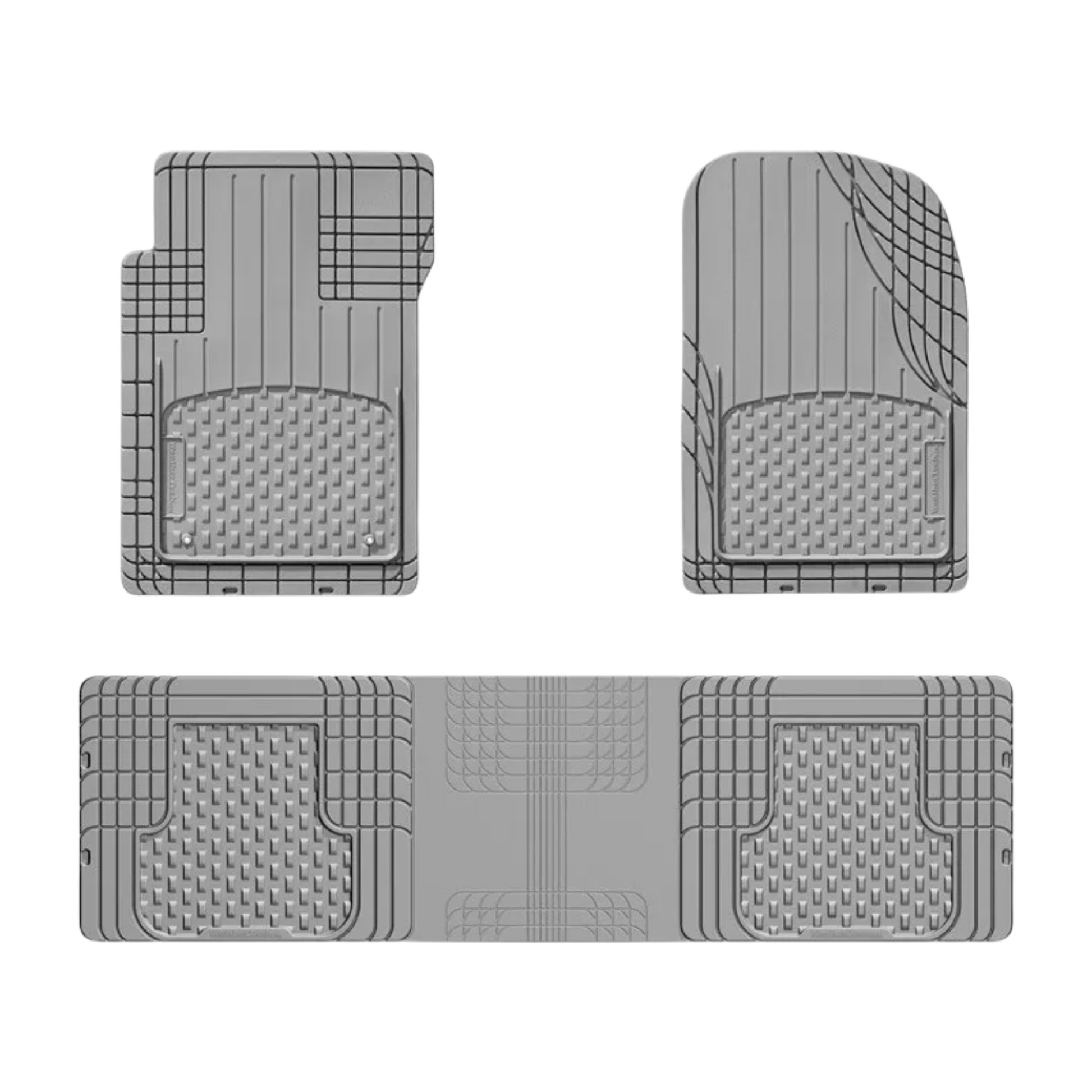 Tapete semiuniversal de alta calidad que protegen contra suciedad, humedad y polvo. Diseño adaptable Trim-to-Fit para un ajuste perfecto en cualquier vehículo.