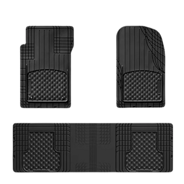Tapete semiuniversal de alta calidad que protegen contra suciedad, humedad y polvo. Diseño adaptable Trim-to-Fit para un ajuste perfecto en cualquier vehículo.