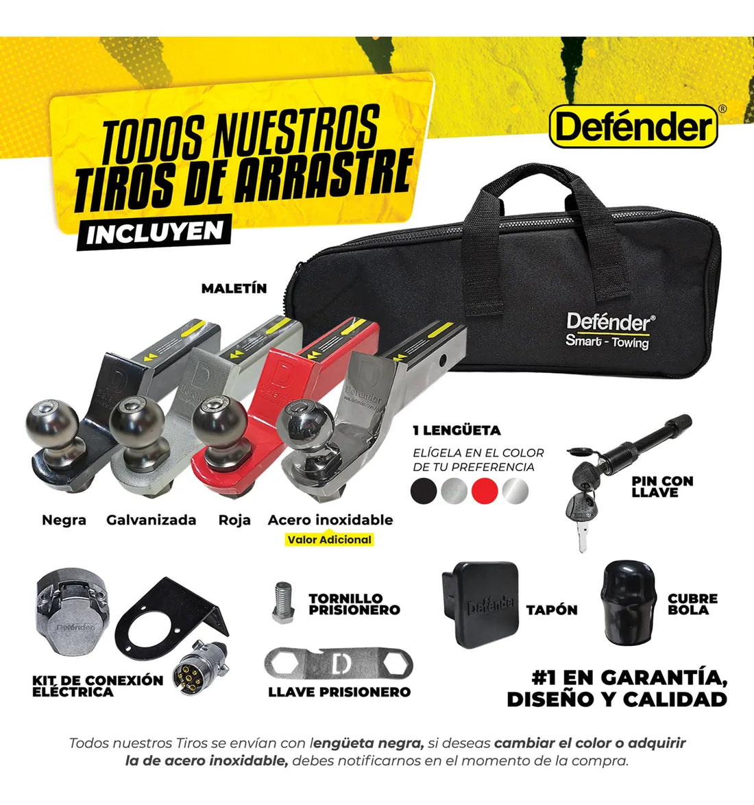 Tiro de arrastre para Montero con bola 2", kit completo, fácil instalación, garantía de por vida y diseño 3D. ¡Carga más y viaja seguro!