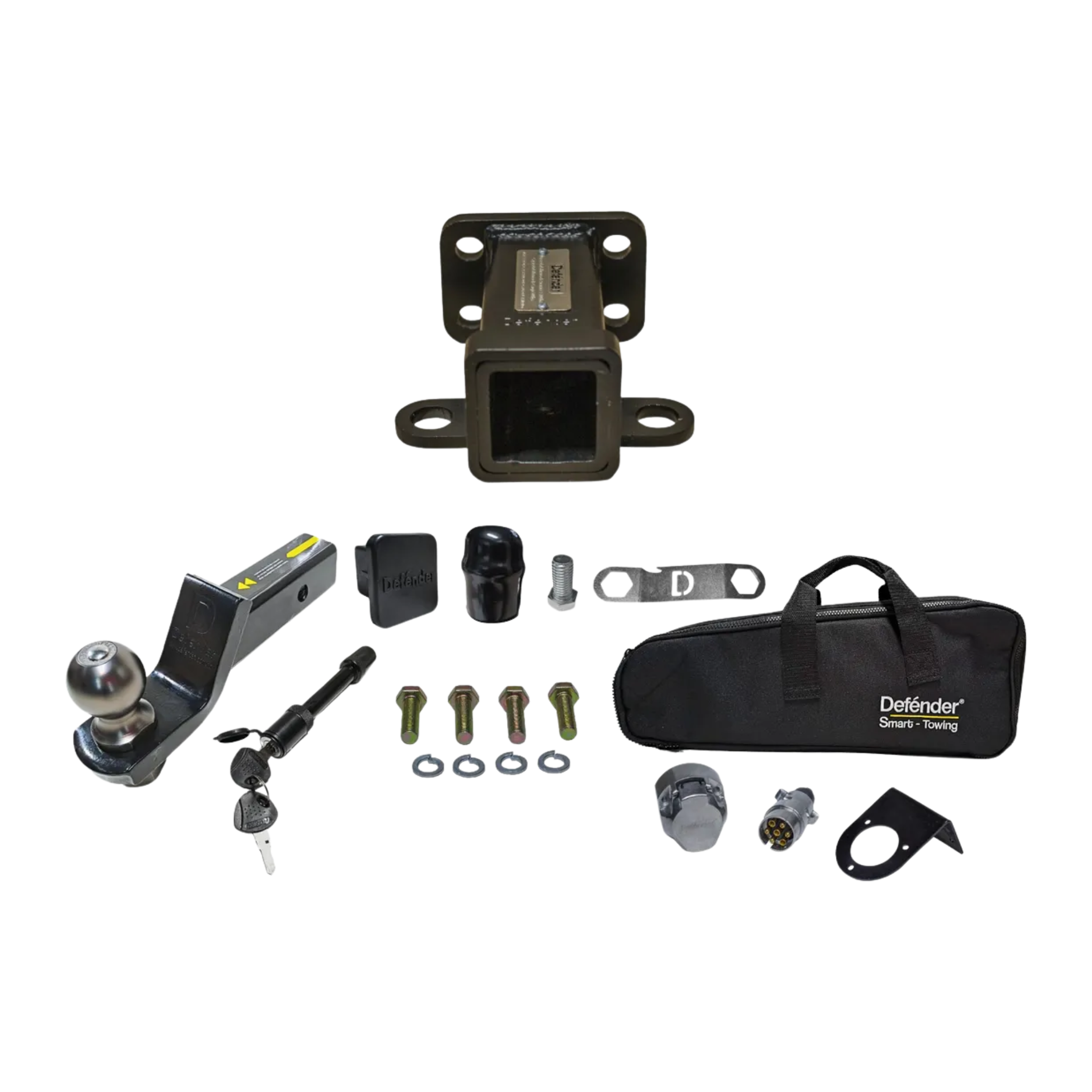 Tiro de arrastre para Montero con bola 2", kit completo, fácil instalación, garantía de por vida y diseño 3D. ¡Carga más y viaja seguro!