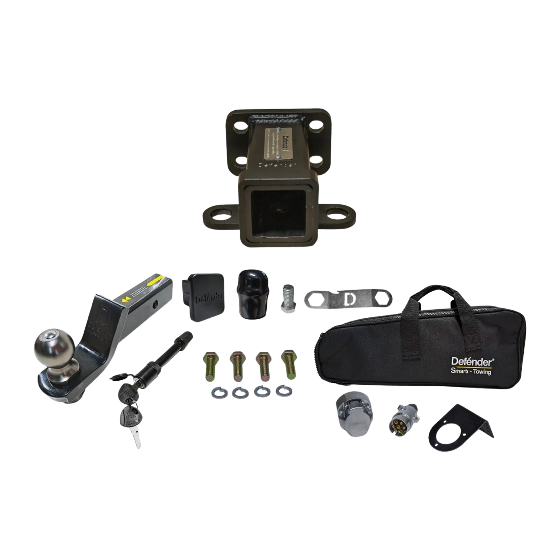 Tiro de arrastre para Montero con bola 2", kit completo, fácil instalación, garantía de por vida y diseño 3D. ¡Carga más y viaja seguro!