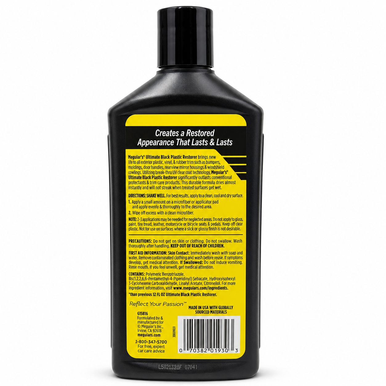 Ultimate Black, Restaurador De Plásticos G15812EU Meguiars