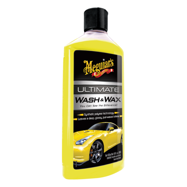 Lava y encera tu auto en un solo paso con Meguiar’s Ultimate Wash & Wax. Limpia, protege y realza el brillo con cera carnauba y polímeros sintéticos.
