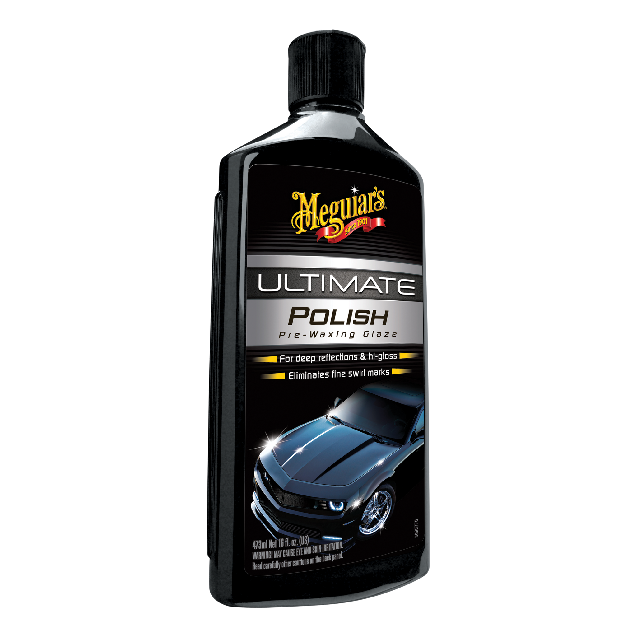 Meguiar’s Ultimate Polish mejora el brillo, elimina remolinos finos y deja la pintura suave, lista para encerar. Ideal para un acabado de calidad profesional.