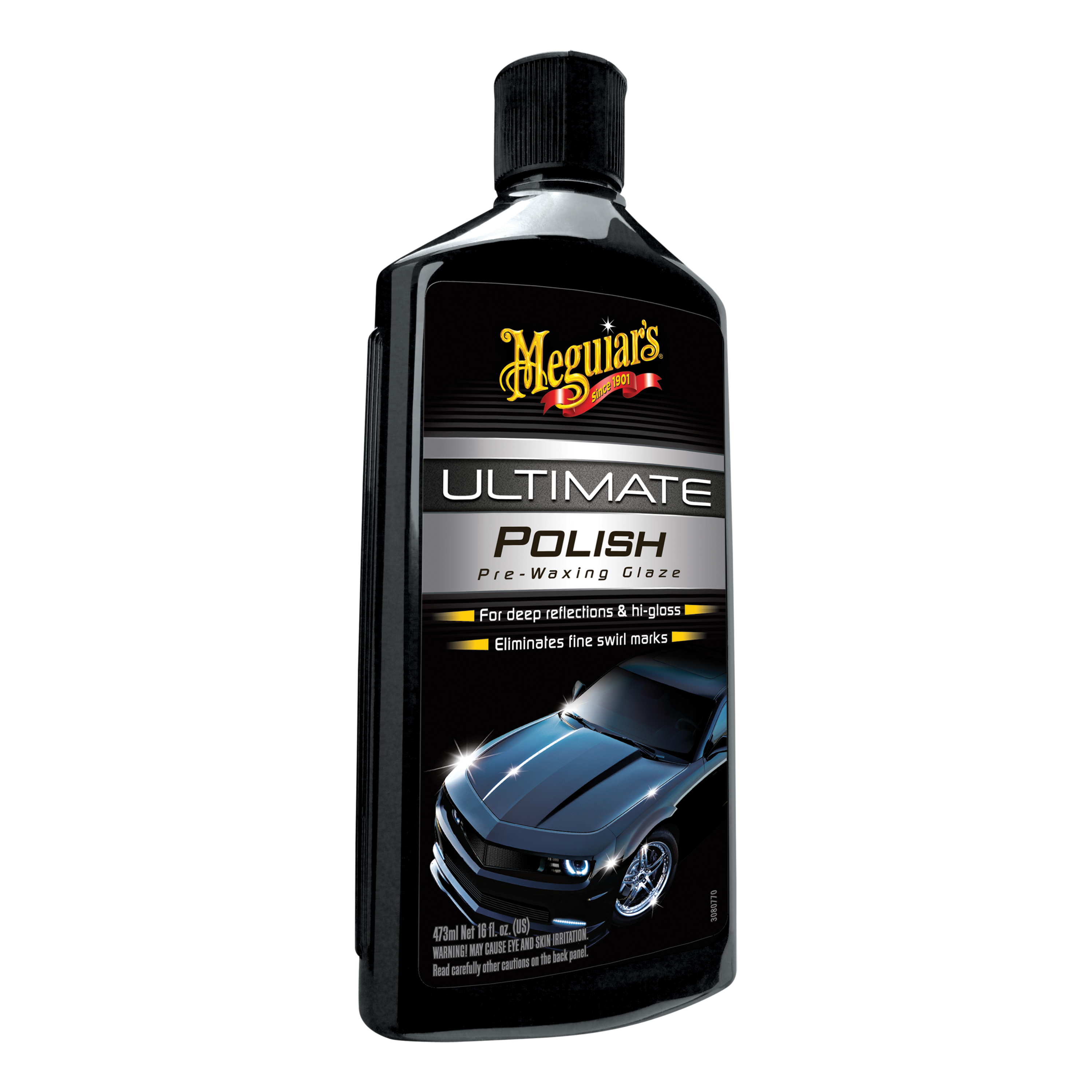 Meguiar’s Ultimate Polish mejora el brillo, elimina remolinos finos y deja la pintura suave, lista para encerar. Ideal para un acabado de calidad profesional.
