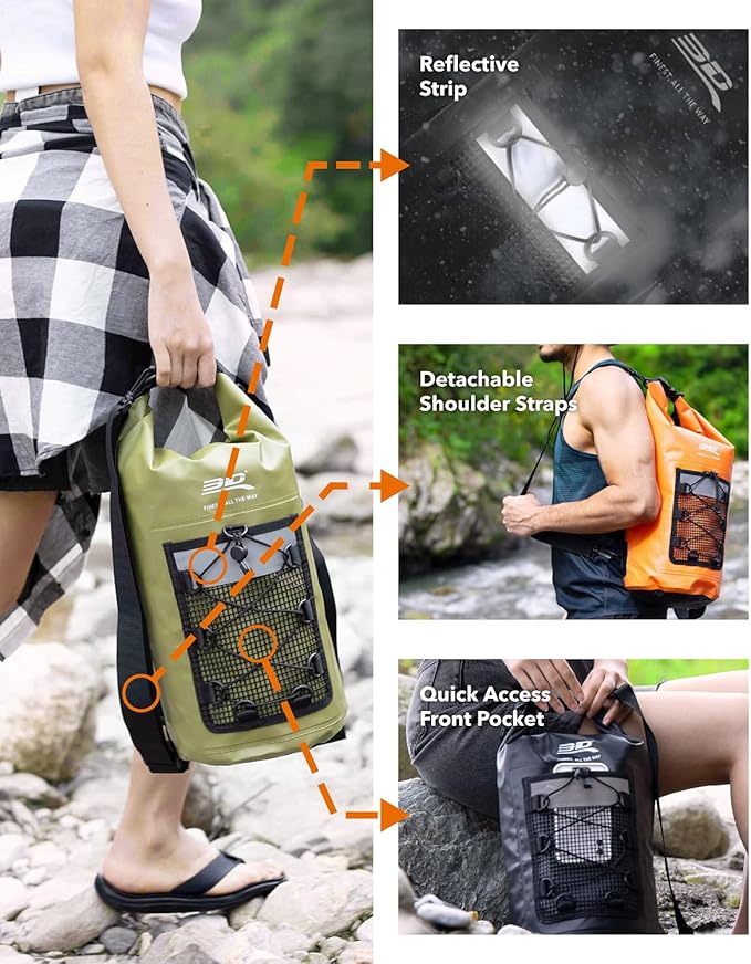 bolso impermeable, 3D Maxpider, dry bag 20L, bolso resistente al agua, accesorios outdoor, mochila impermeable, bolso aventura, accesorios 4x4, detailing Colombia