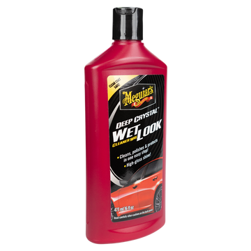 Cera líquida Meguiar’s Deep Crystal Wet Look para un brillo tipo mojado y protección duradera. Realza el color y profundidad de la pintura fácilmente.