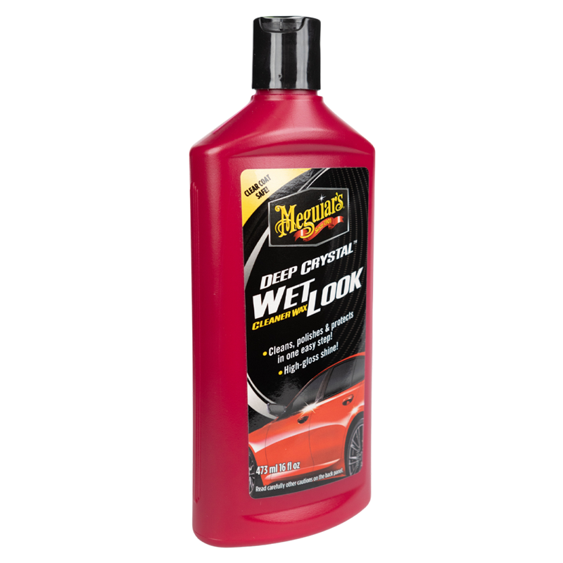 Cera líquida Meguiar’s Deep Crystal Wet Look para un brillo tipo mojado y protección duradera. Realza el color y profundidad de la pintura fácilmente.