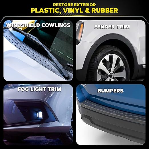 Meguiar’s Ultimate Black restaura y protege plásticos exteriores con un acabado negro brillante y duradero. Resistente a rayos UV, lluvia y lavadas.

