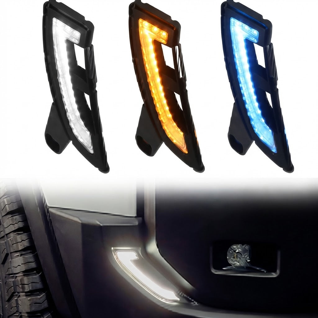 DRL LED Delanteras Tricolor Secuenciales para Toyota Prado LC250 2024–2025