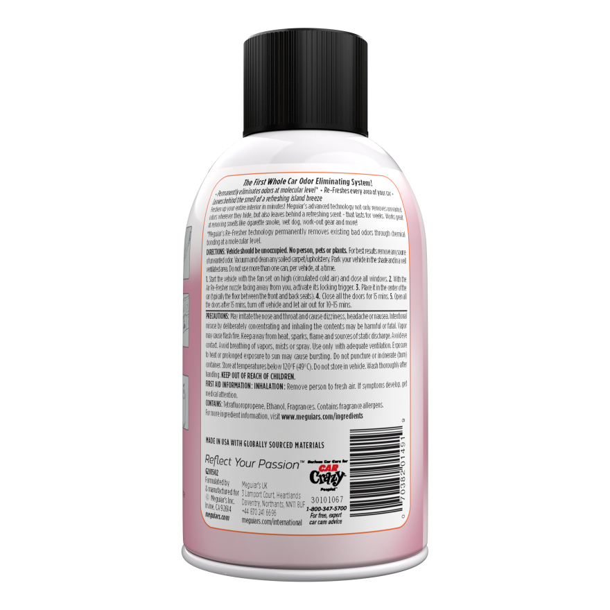 Elimina malos olores y refresca tu auto con Air Refresher Fiji Sunset de Meguiar's. Fragancia tropical duradera con acción de una sola aplicación.