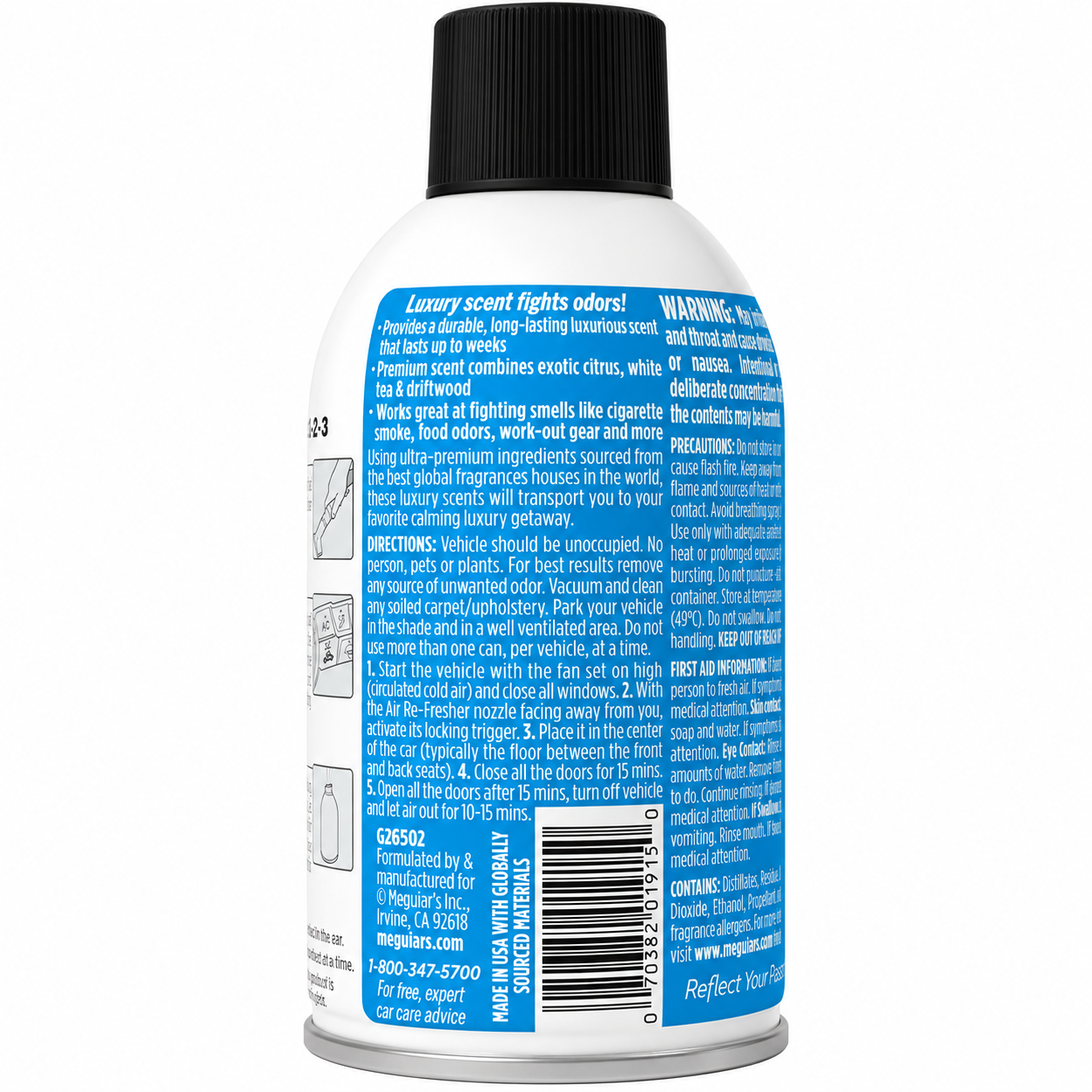 Granada Island Volcano de Meguiar’s Air Re-Fresher G26502– Eliminador de Olores para Carro Fragancia Tropical