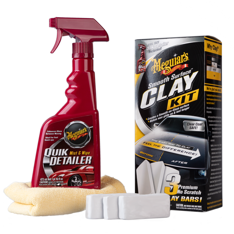 El Smooth Surface Clay Kit elimina contaminantes adheridos a la pintura y restaura la suavidad al tacto, dejando tu auto listo para encerar o pulir.