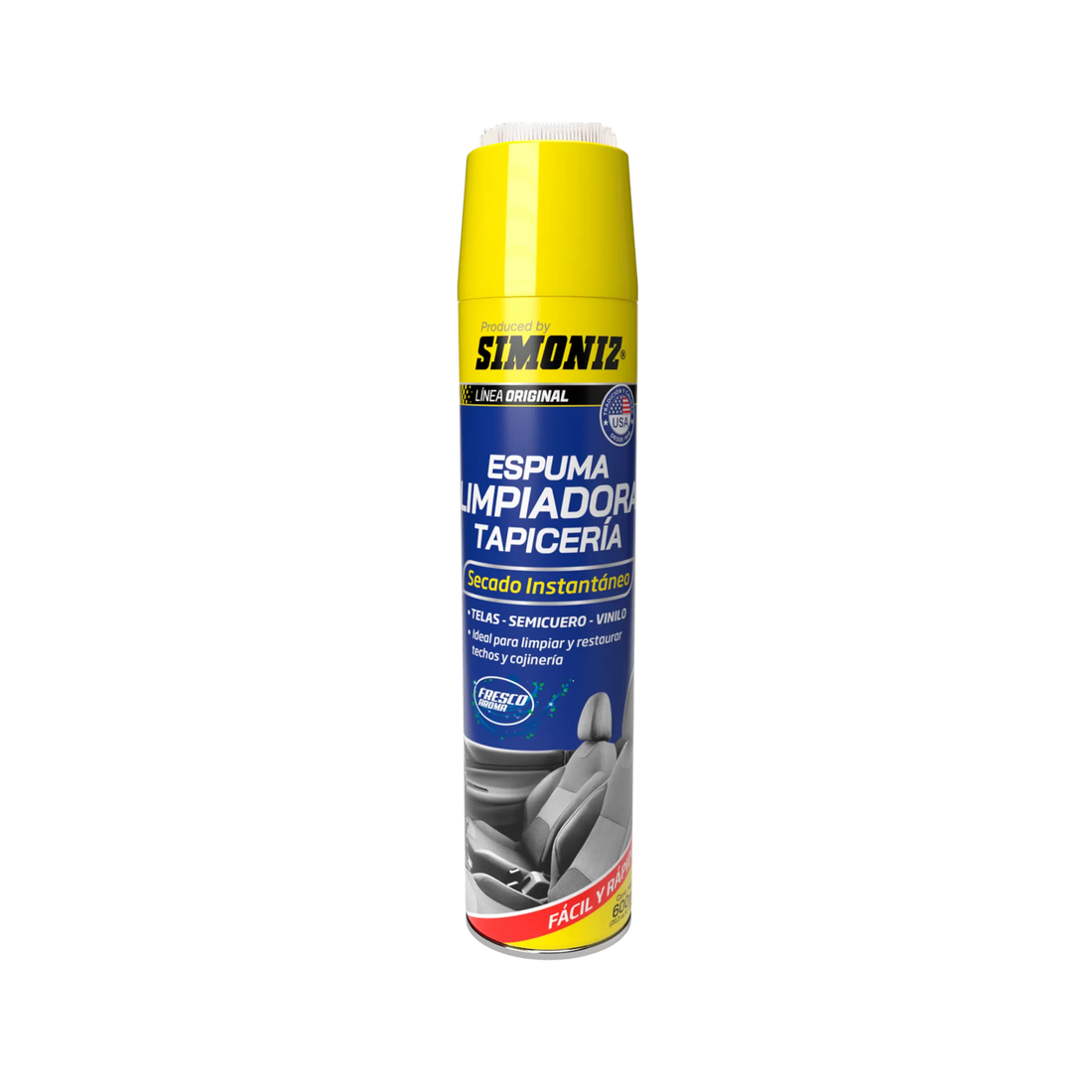 Limpia tapicería en espuma Simoniz para carro en Medellín, elimina manchas y suciedad en asientos y alfombras,limpia tapicería Simoniz
espuma para tapicería carro limpiador de asientos carro limpieza interior vehículo quitamanchas tapicería carro
productos detailing Colombia