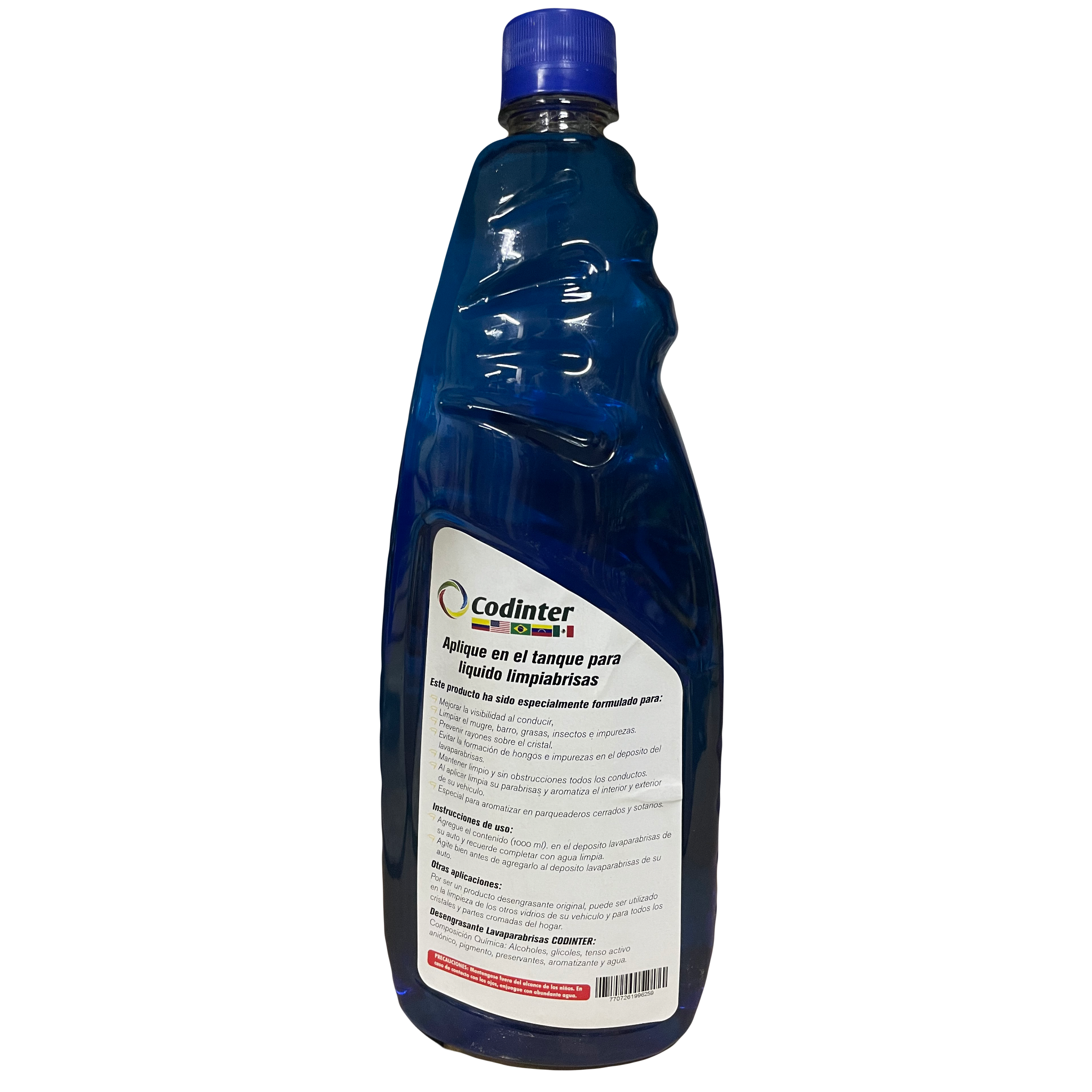 Líquido para lavaparabrisas con fácil aplicación. Elimina grasa, insectos y suciedad sin rayar. Antibacterial, antiempañante y protege el sistema de limpieza.