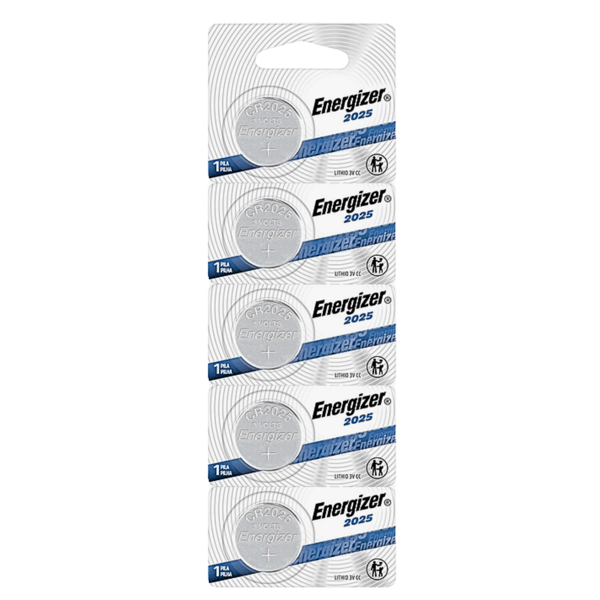 Batería Energizer 2025 de larga duración. Funciona en temperaturas extremas, mantiene carga hasta 8 años y es ideal para dispositivos electrónicos.